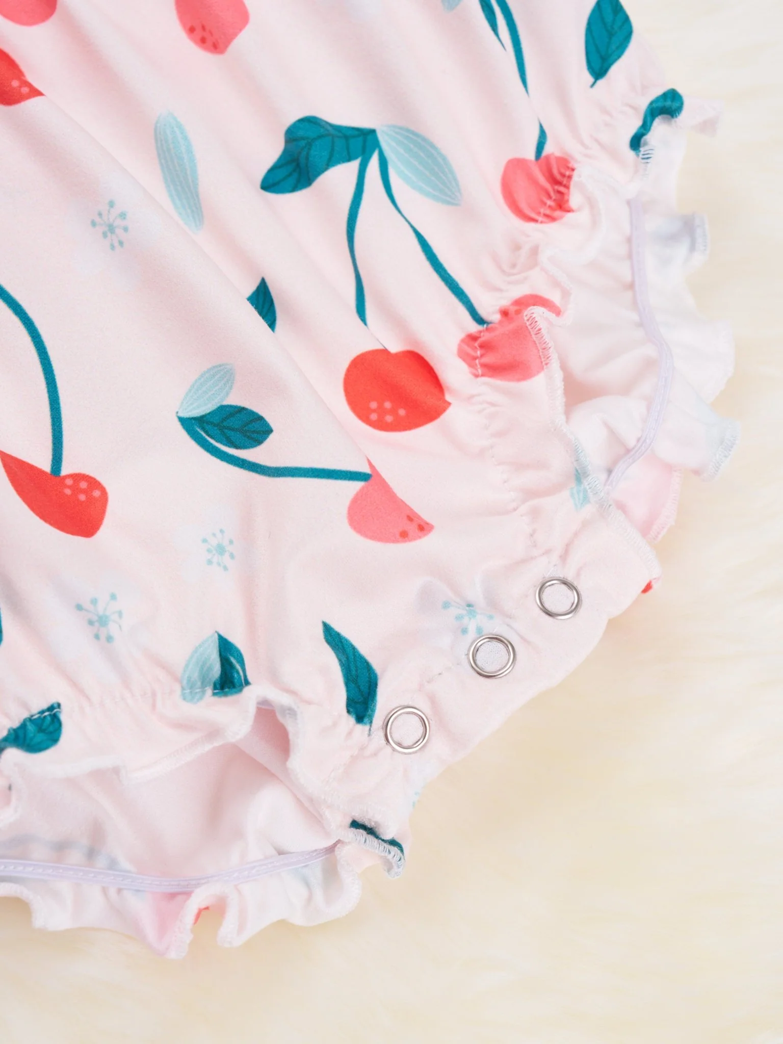 Cherries Ruffle Bubble Romper - Image 3