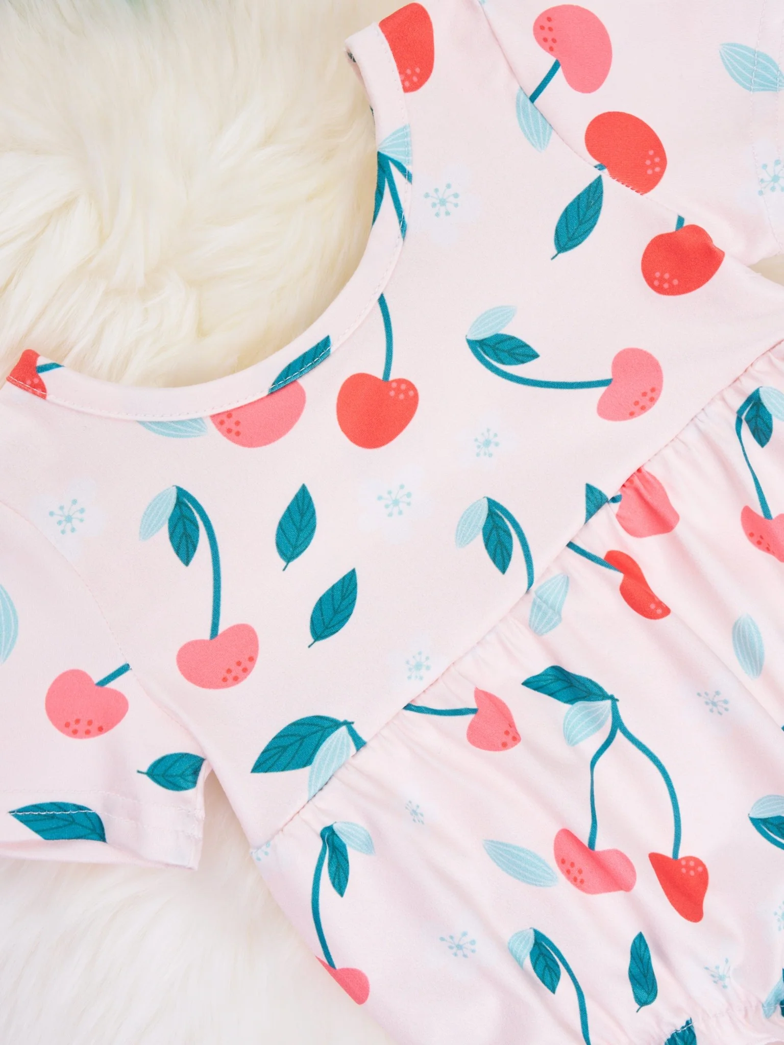 Cherries Ruffle Bubble Romper - Image 4