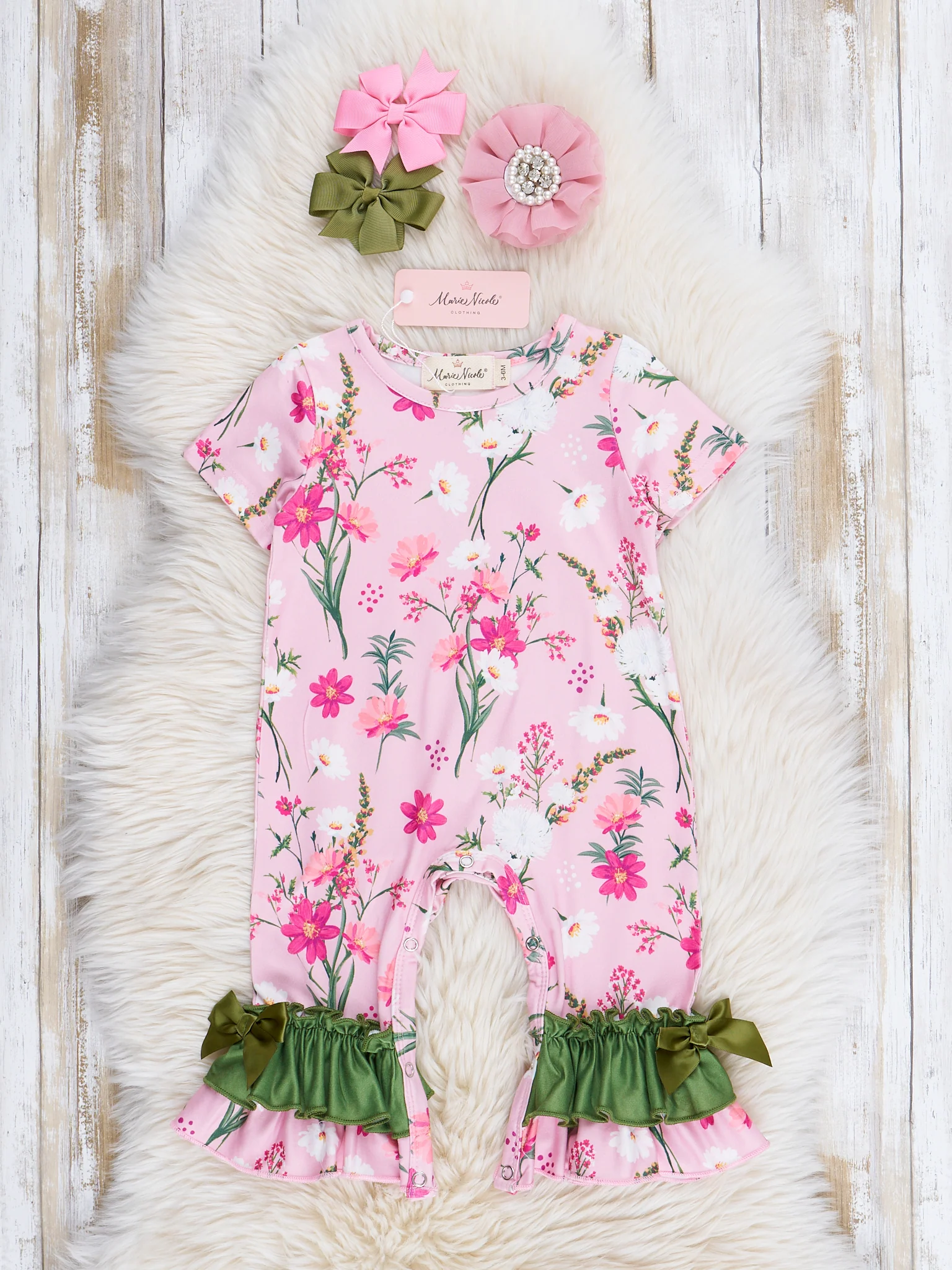 Cherry Blossoms Ruffle Romper