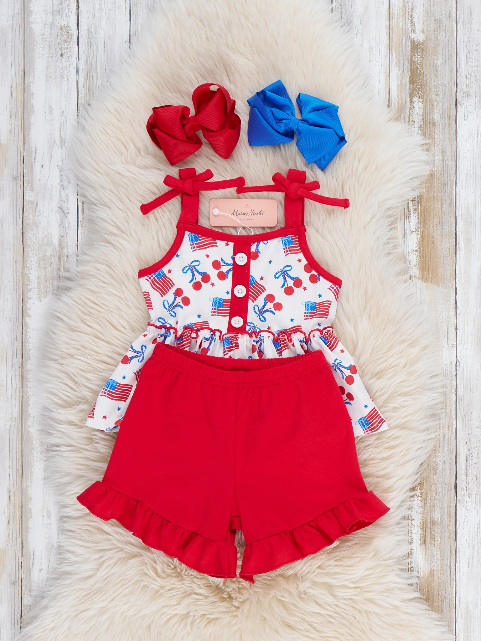 Cherry Flag Ruffle Outfit - Image 4