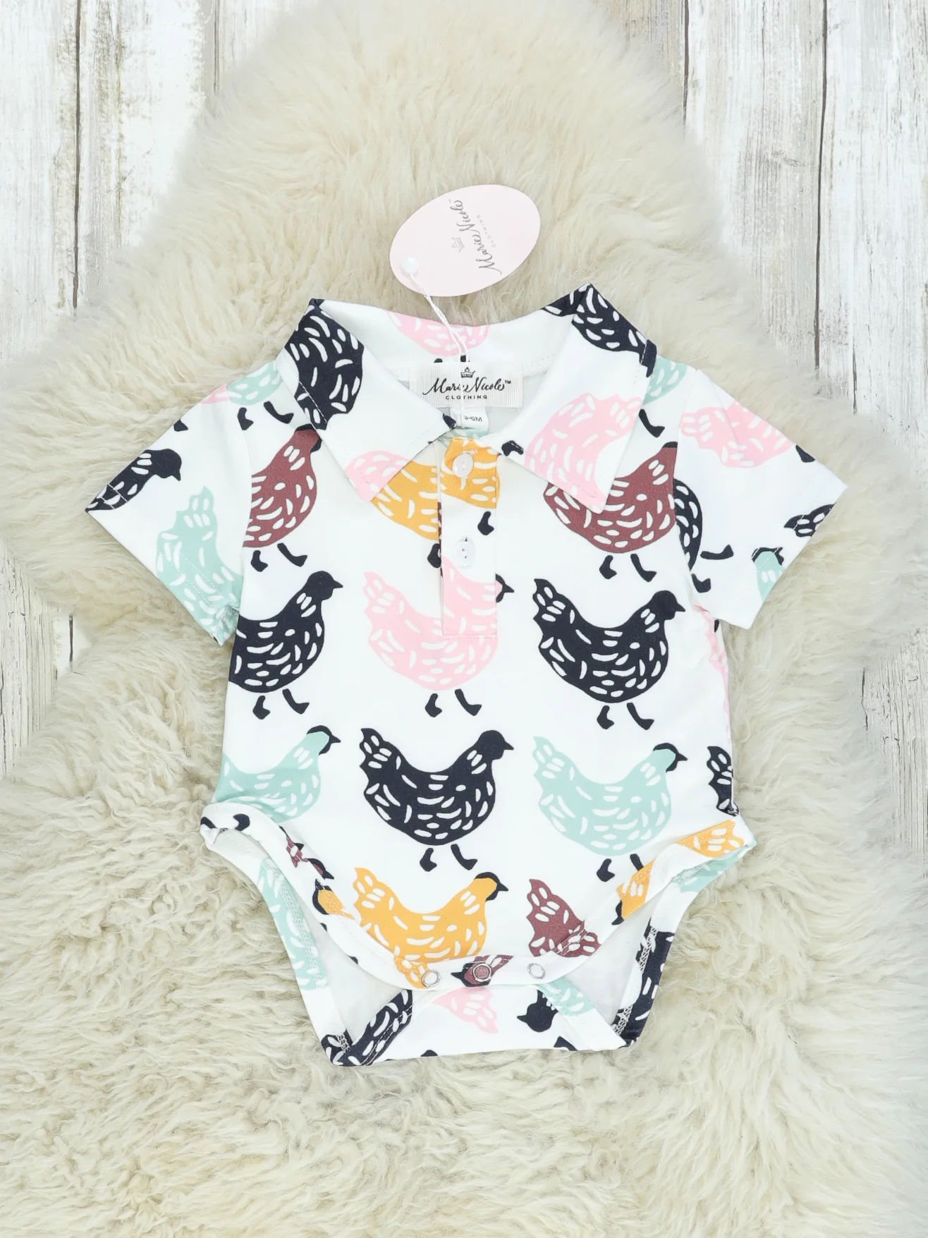 Chicken Button Down Romper