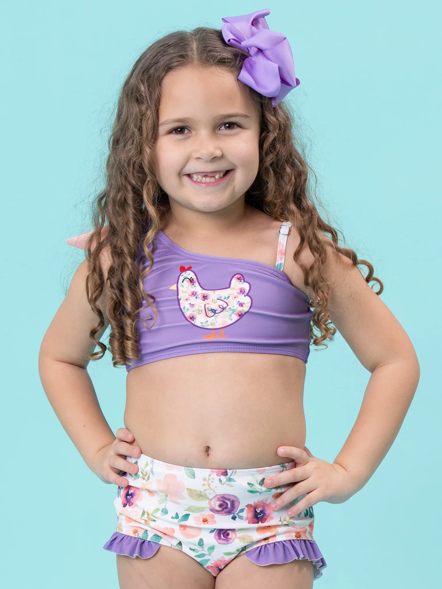 Chicken Garden Ruffle Swimsuit