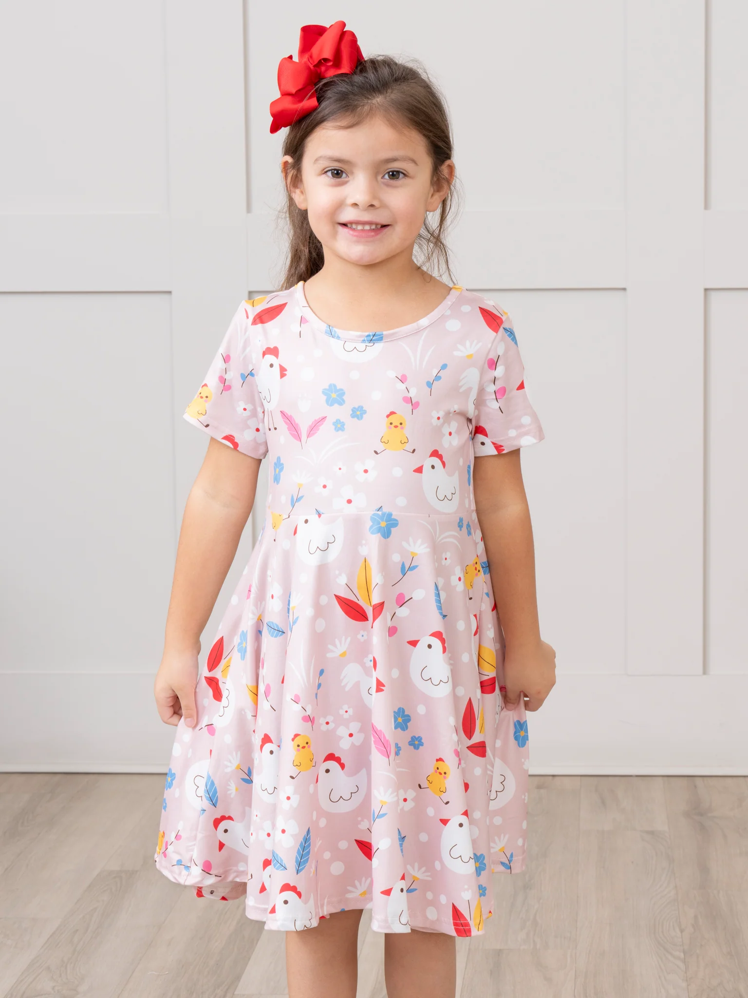Chicken Swing Dress - Blush Floral