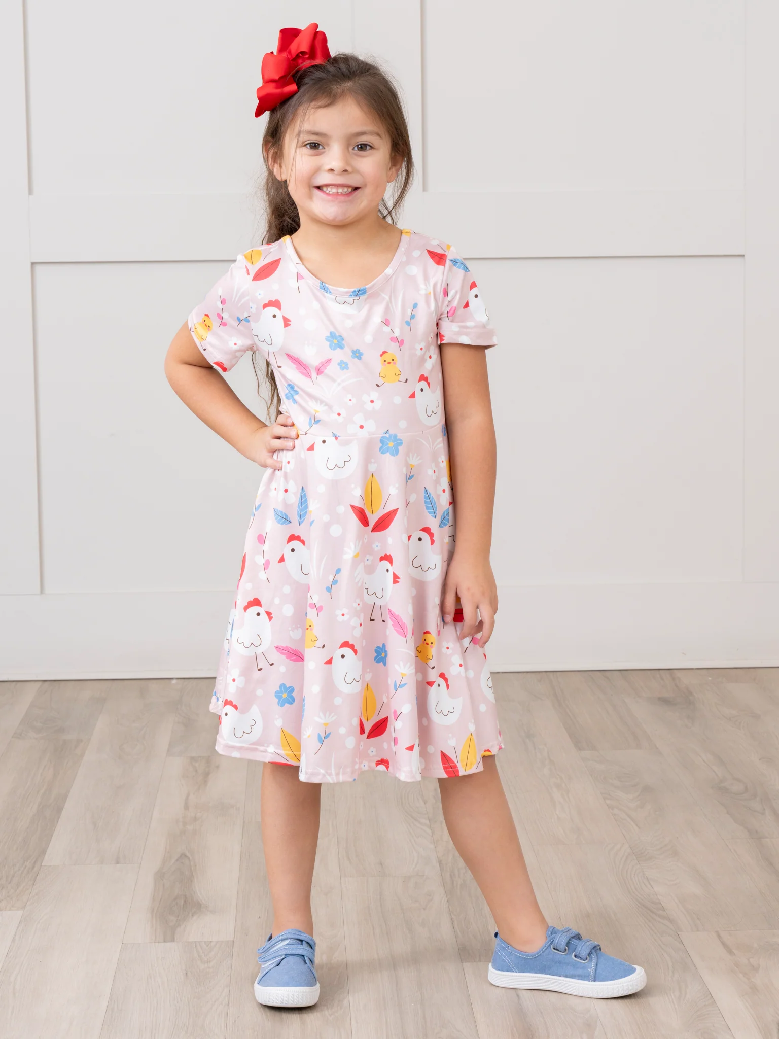 Chicken Swing Dress - Blush Floral - Image 4