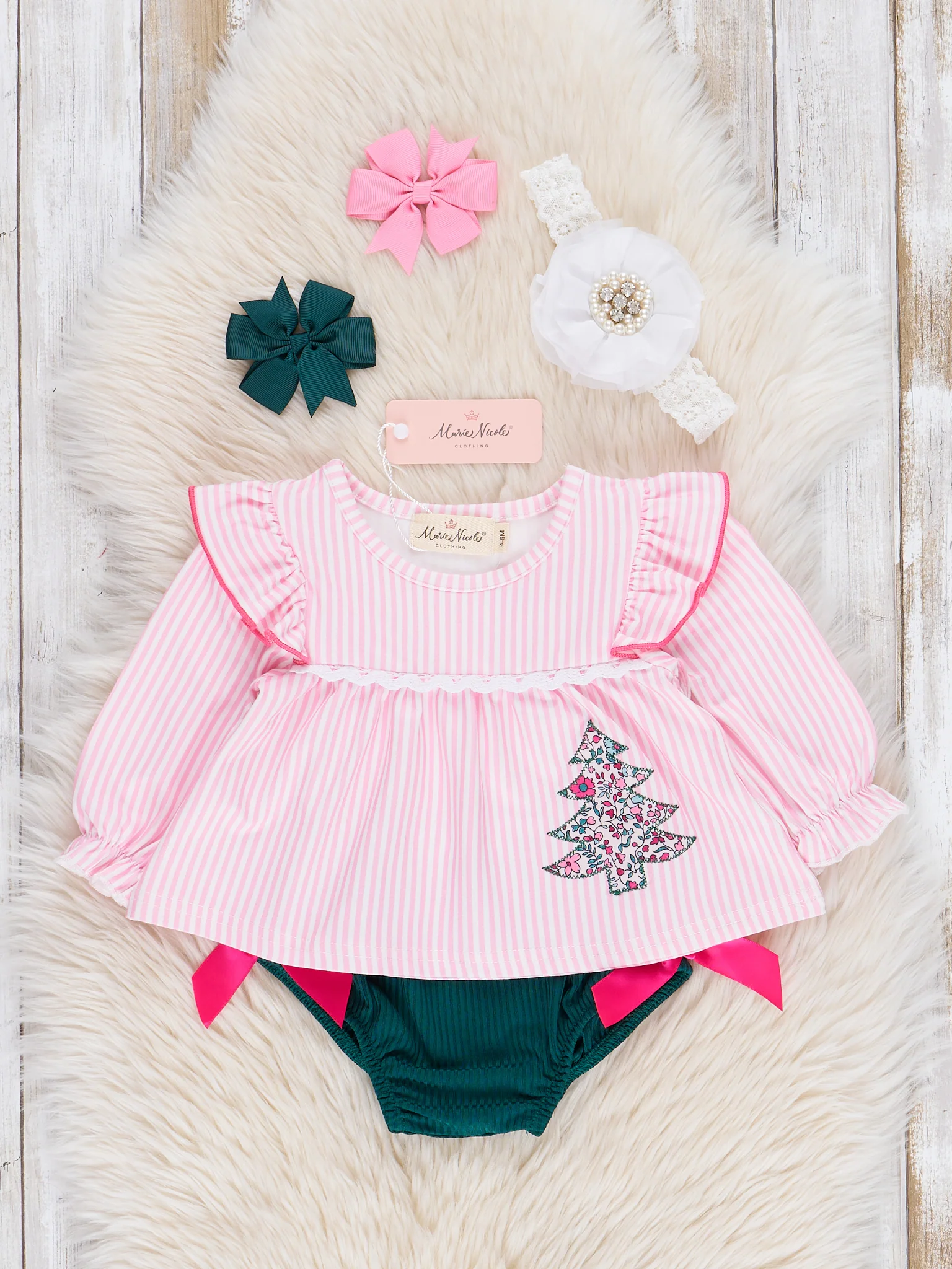 Christmas Forest Journey Bloomers Outfit
