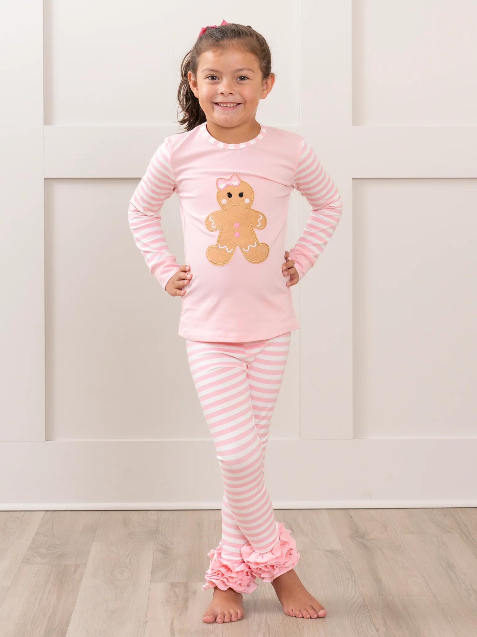Christmas Gingerbread Pajamas - Pink - Image 3