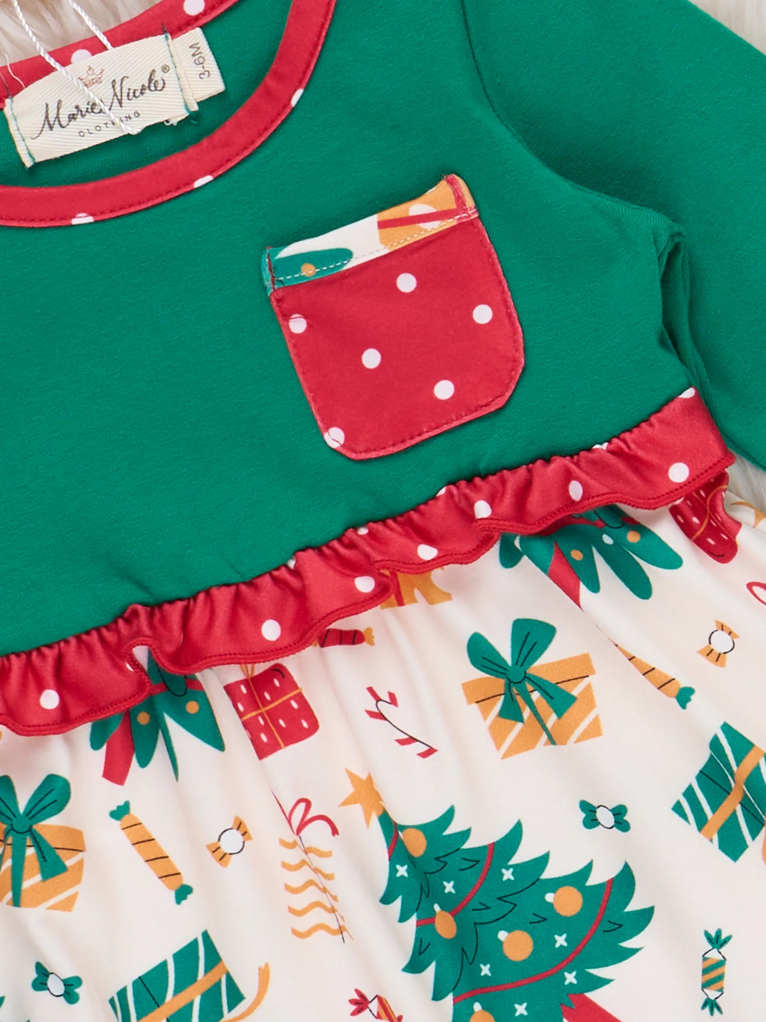 Christmas Morning Ruffle Romper - Image 2