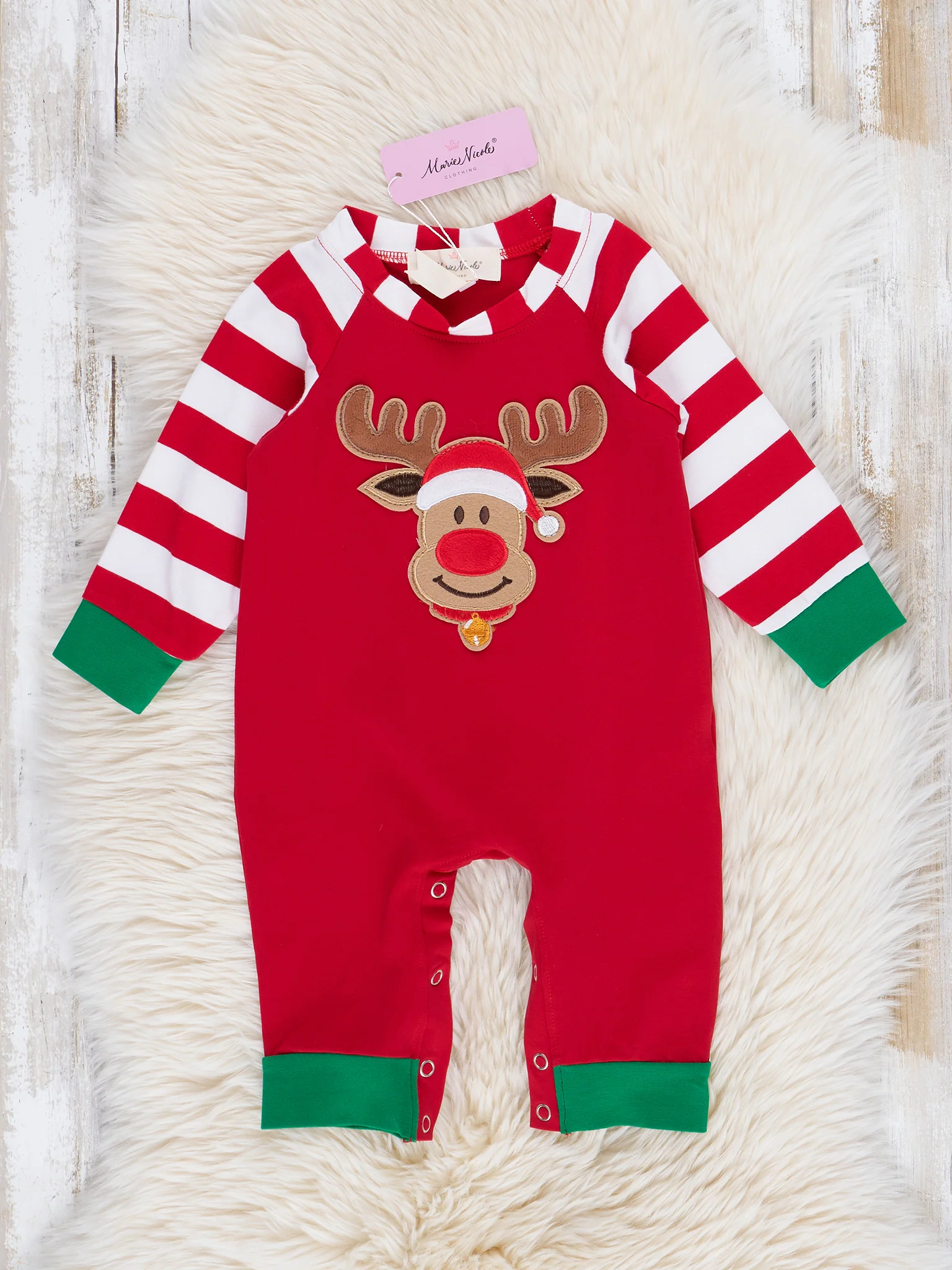Christmas Reindeer Romper Pajamas - Boys - Image 2