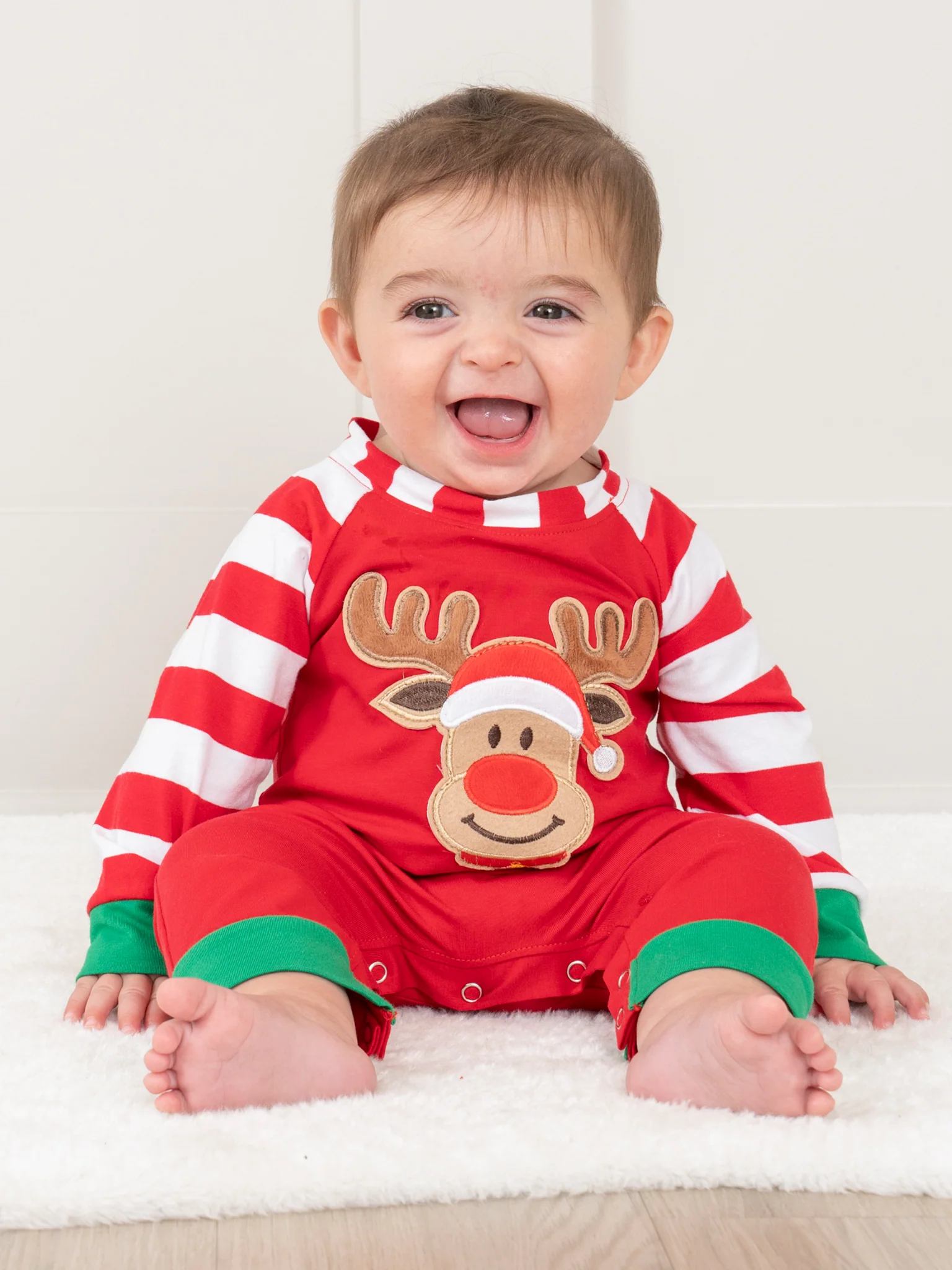 Christmas Reindeer Romper Pajamas - Boys - Image 4