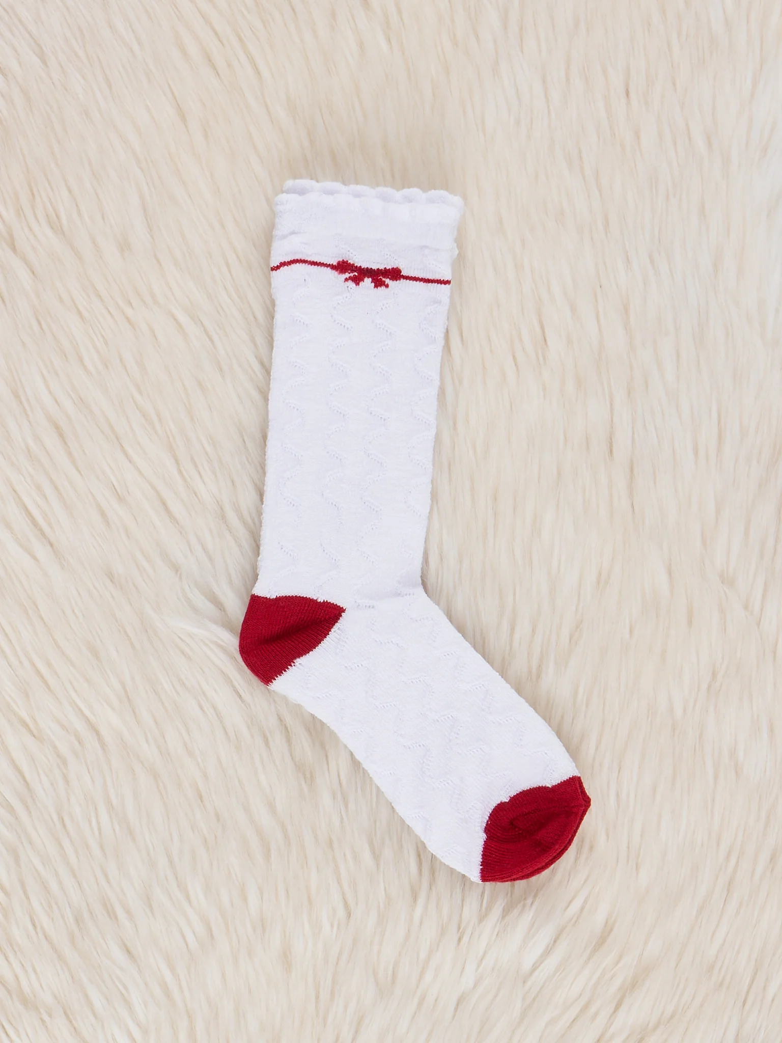 Christmas Scallop Hem Knee Socks - 3 Pack - Image 2