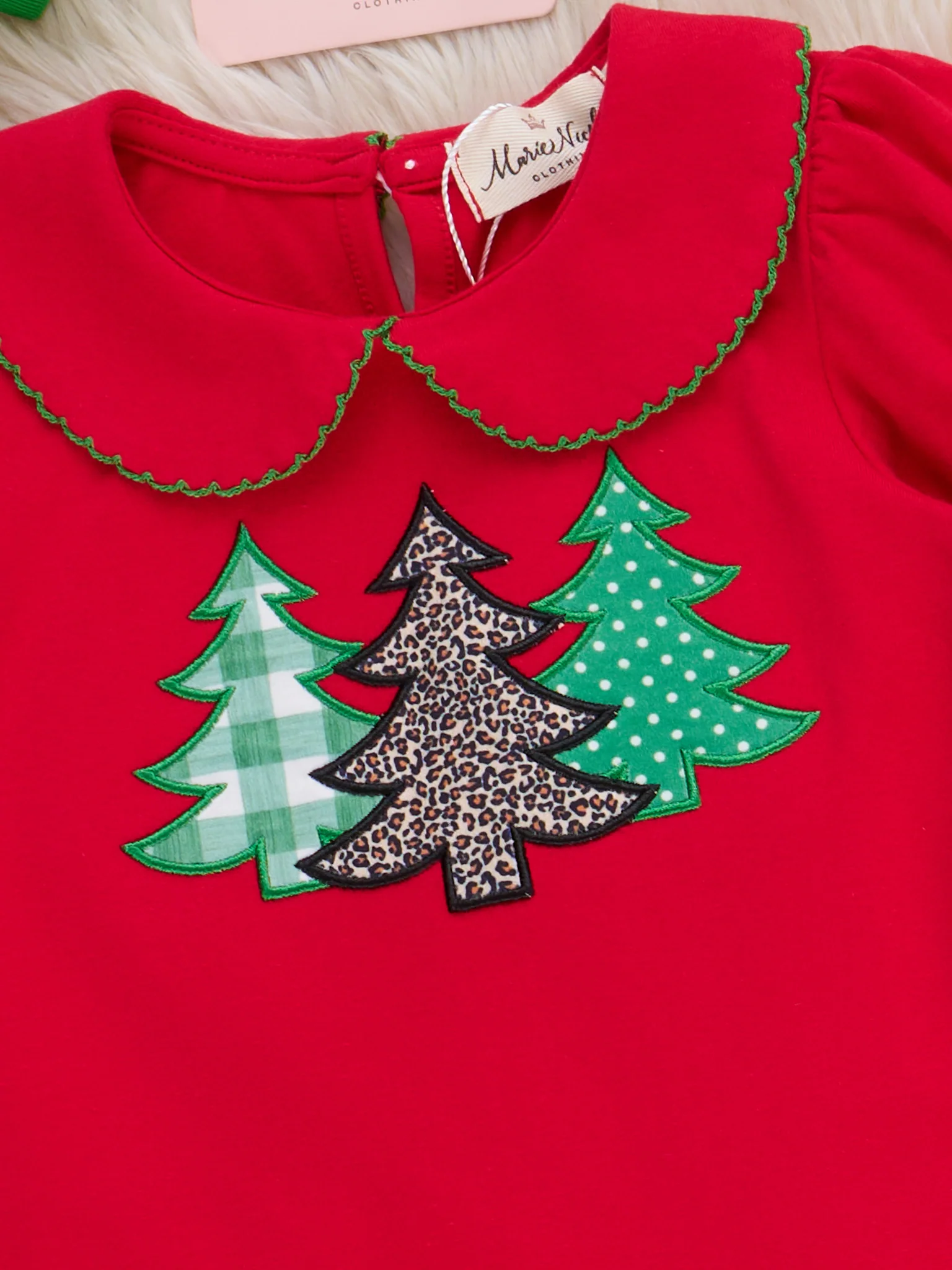 Christmas Tree Dreams Embroidered Bell Bottom Outfit - Image 3