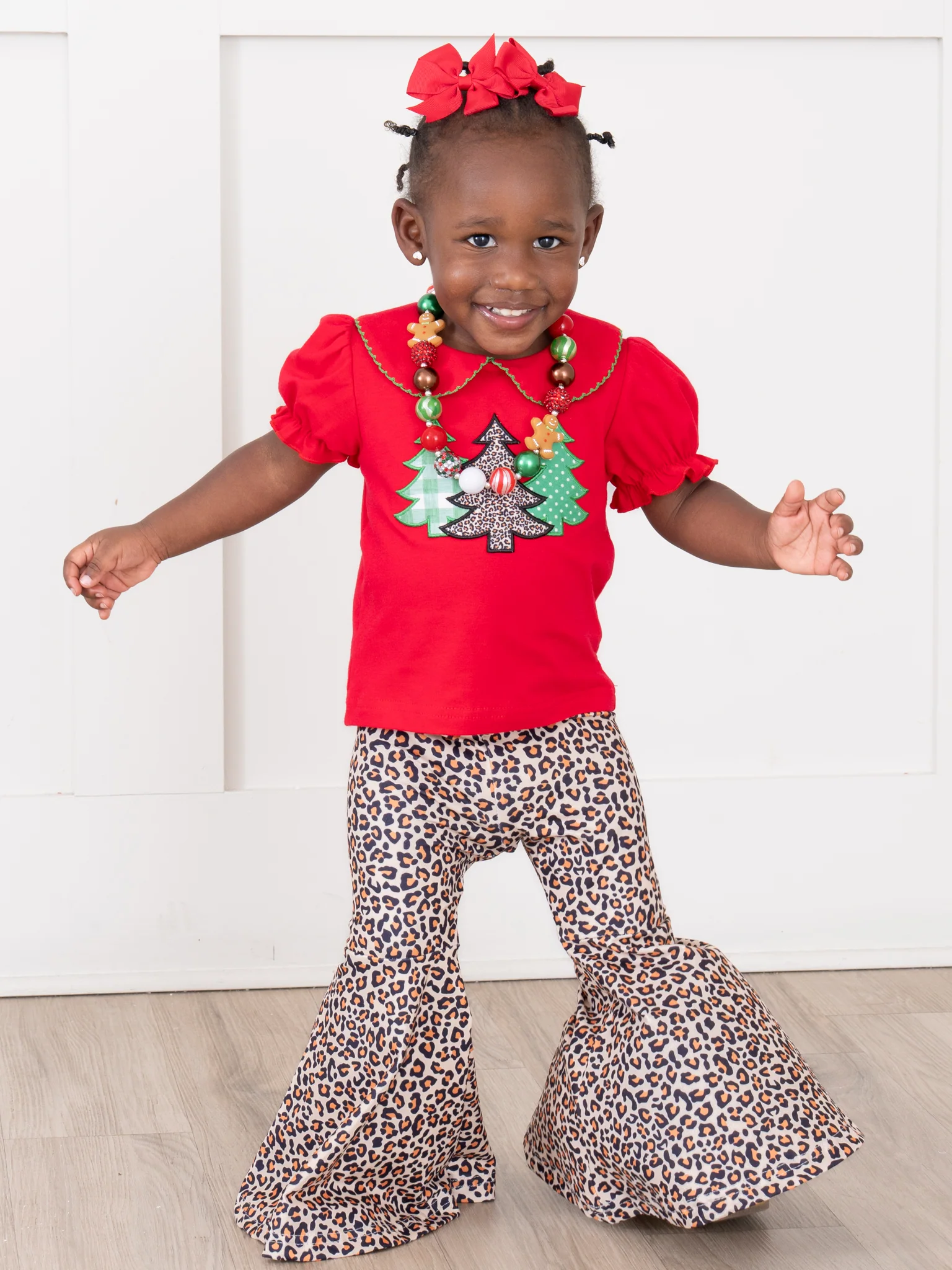 Christmas Tree Dreams Embroidered Bell Bottom Outfit - Image 7