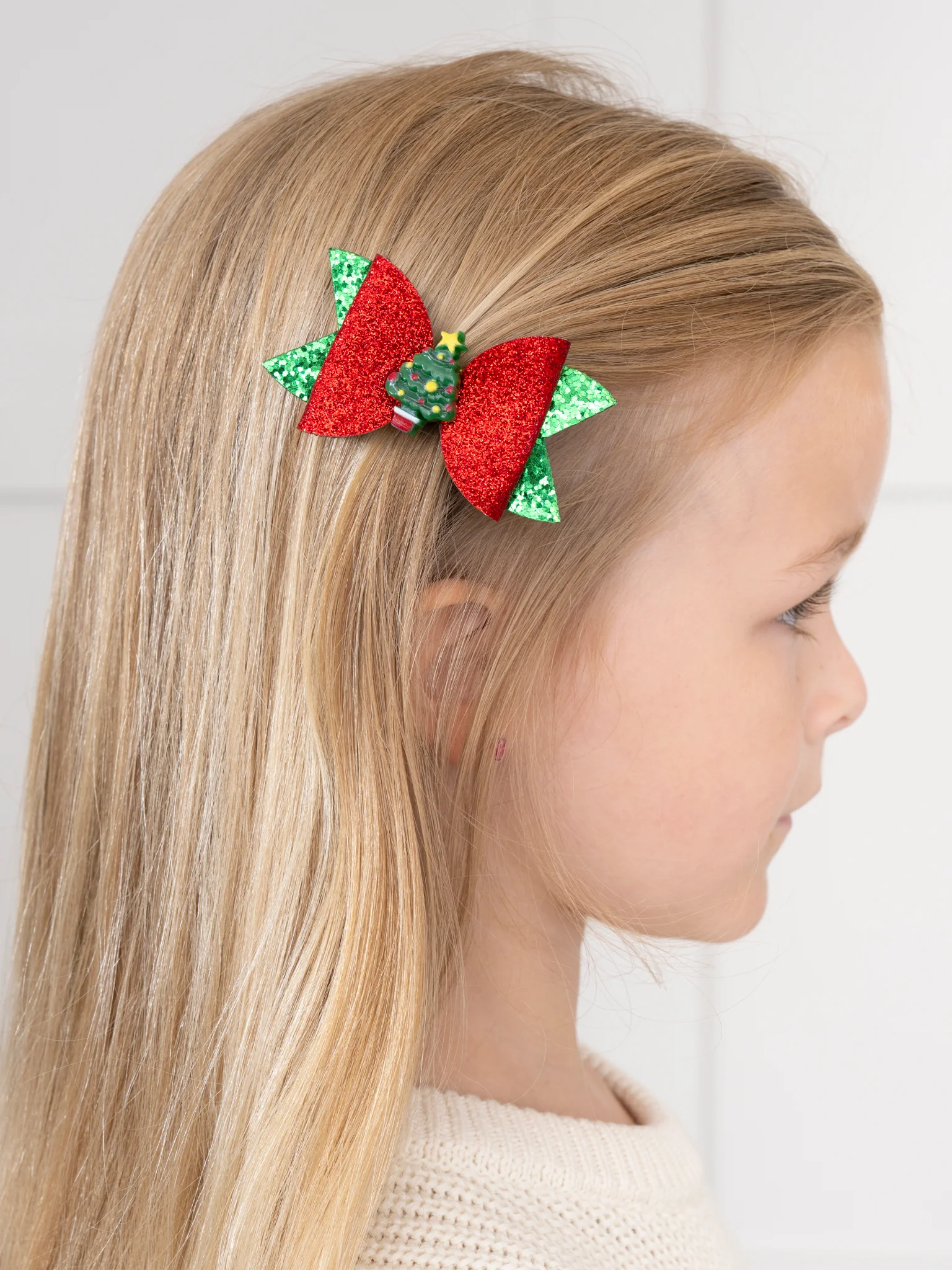 Christmas Tree Glitter Bow