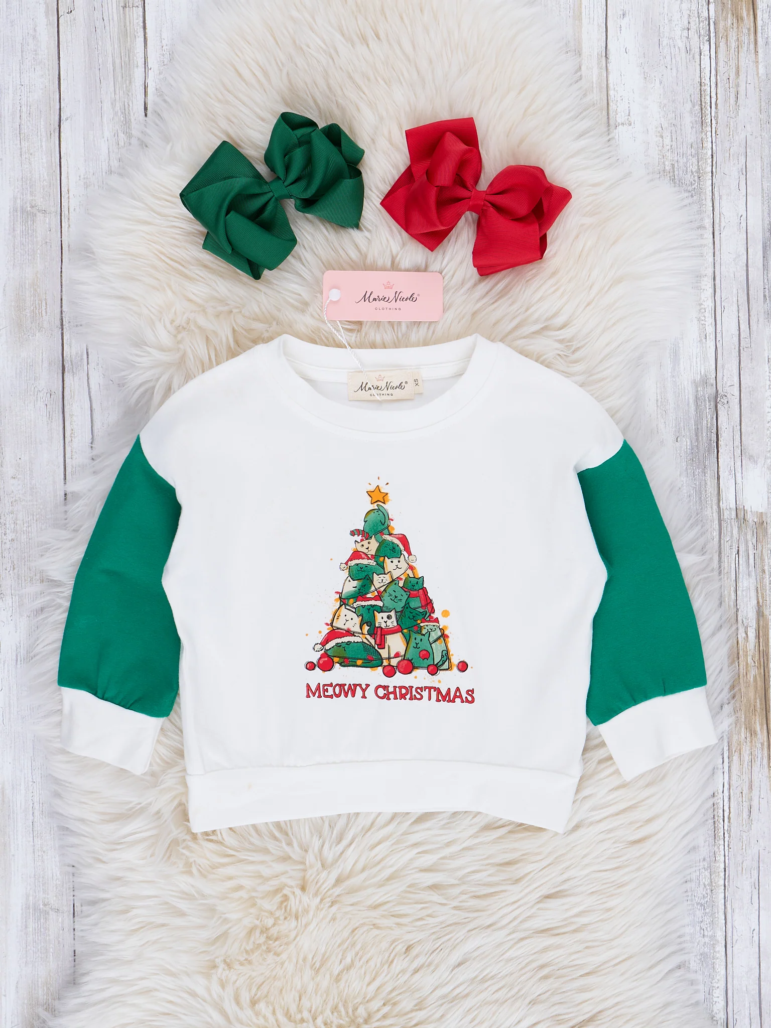 Christmas Trees Raglan Crew Neck Shirt