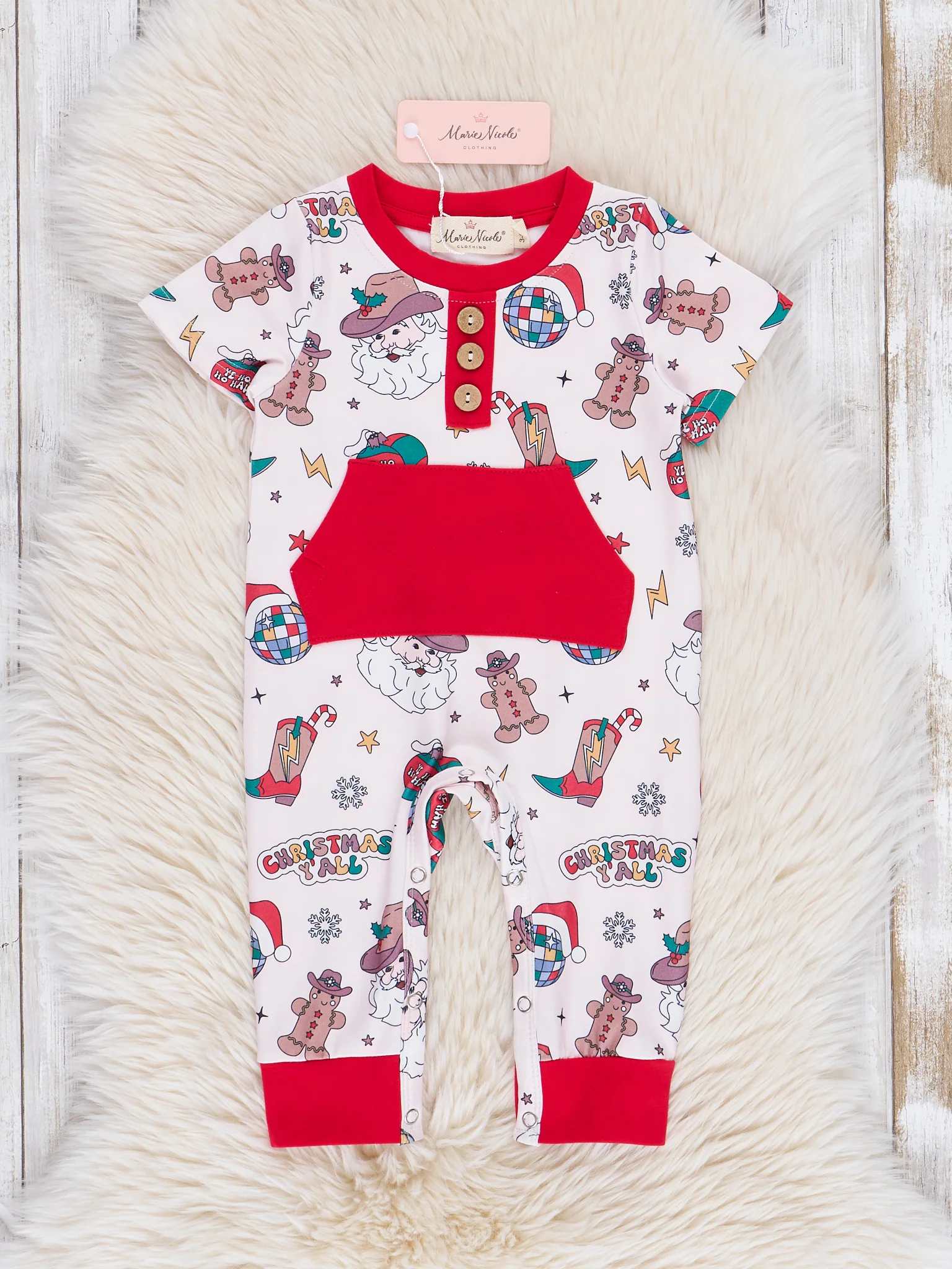 Christmas Y'all Pocket Romper
