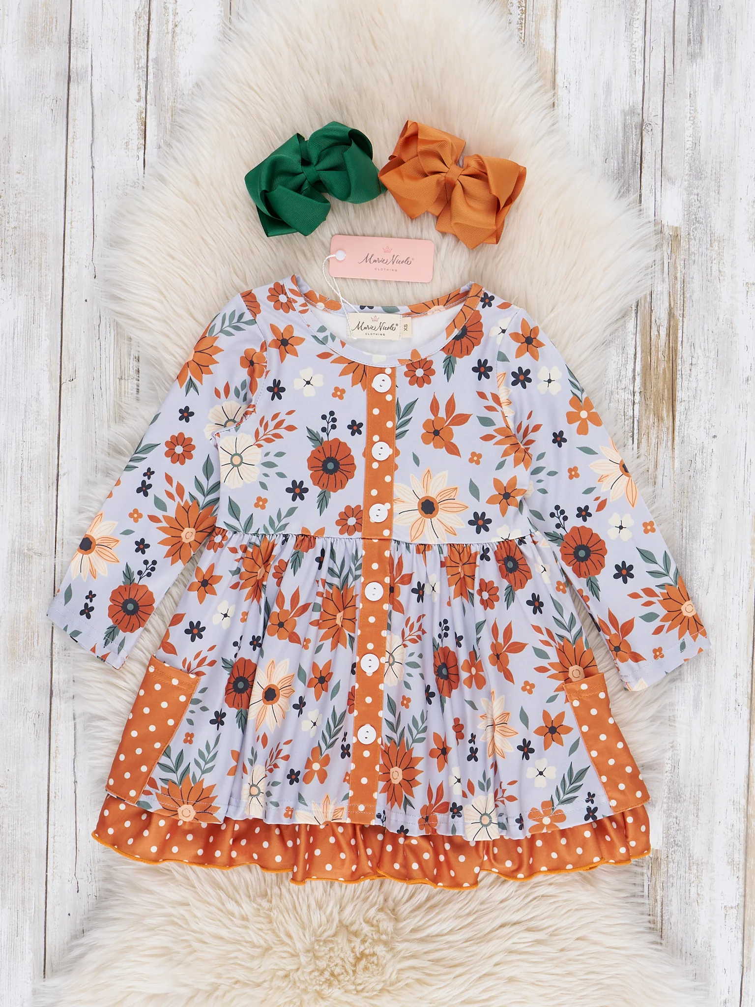 Chrysanthemum Fields Ruffle Dress - Image 2