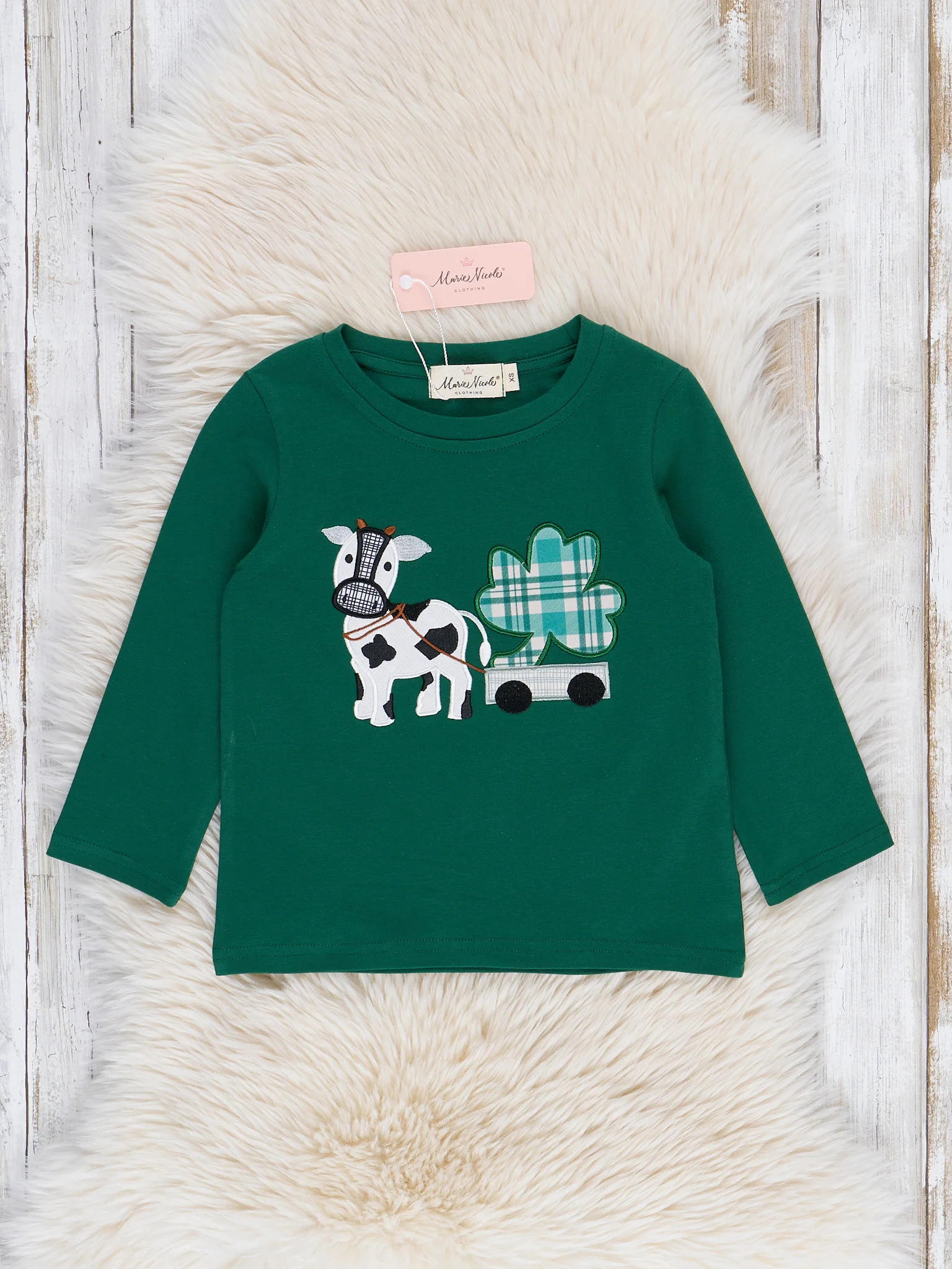 Clover Cow Adventure Cow Embroidered Shirt - Image 2