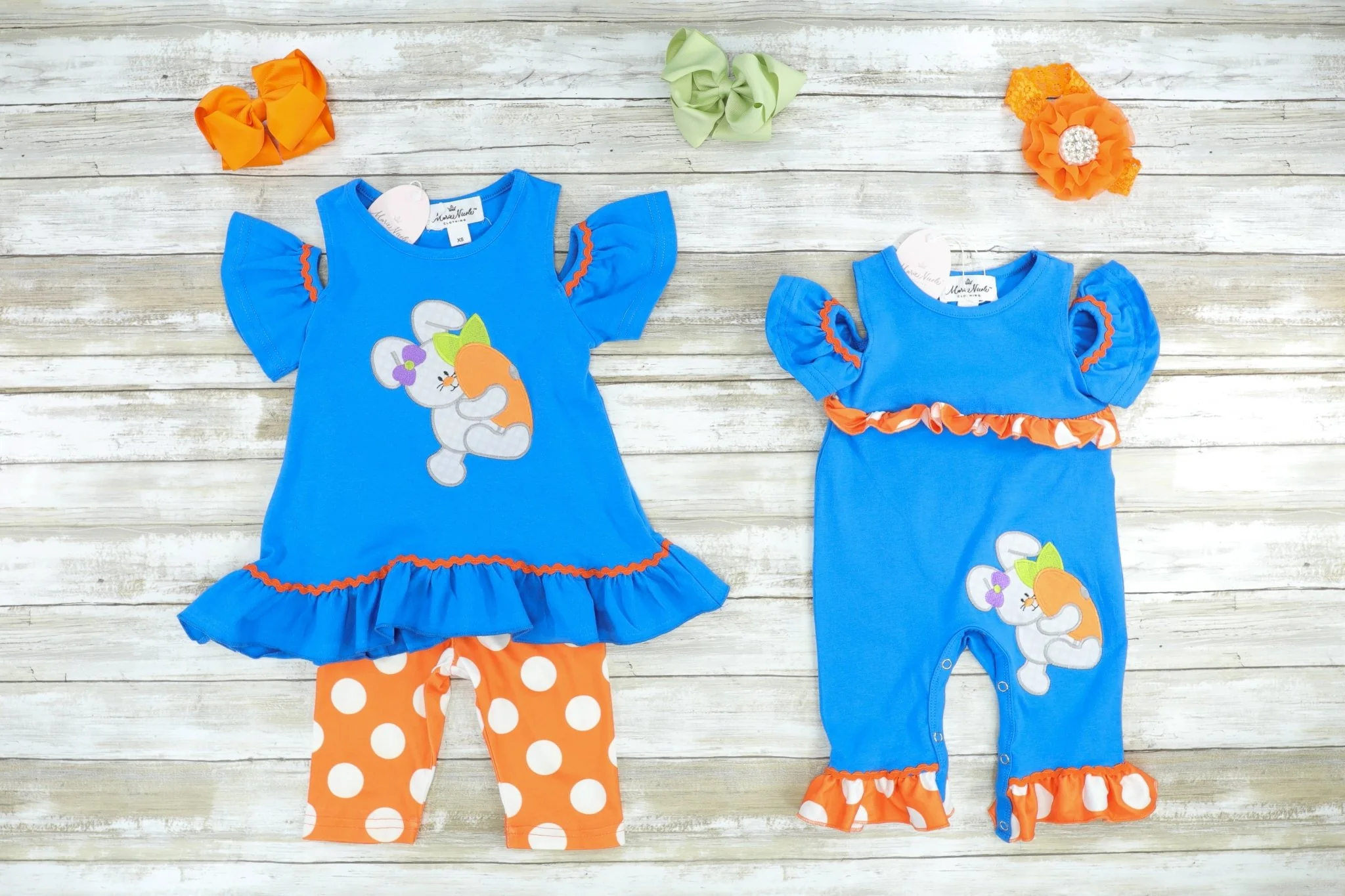 Cobalt Blue & Orange Bunny Carrot Outfit - Image 2