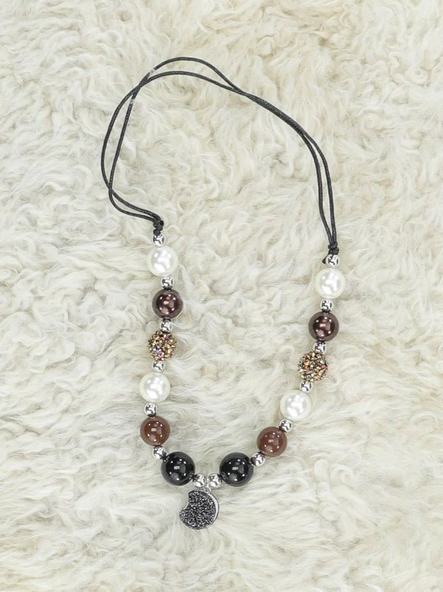 Cookies & Cream Adjustable Bubblegum Necklace