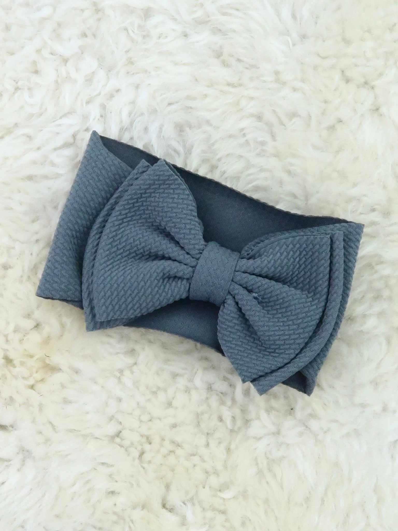 Double Layer Waffle Bow Headwrap - 32 Colors Available - Image 25
