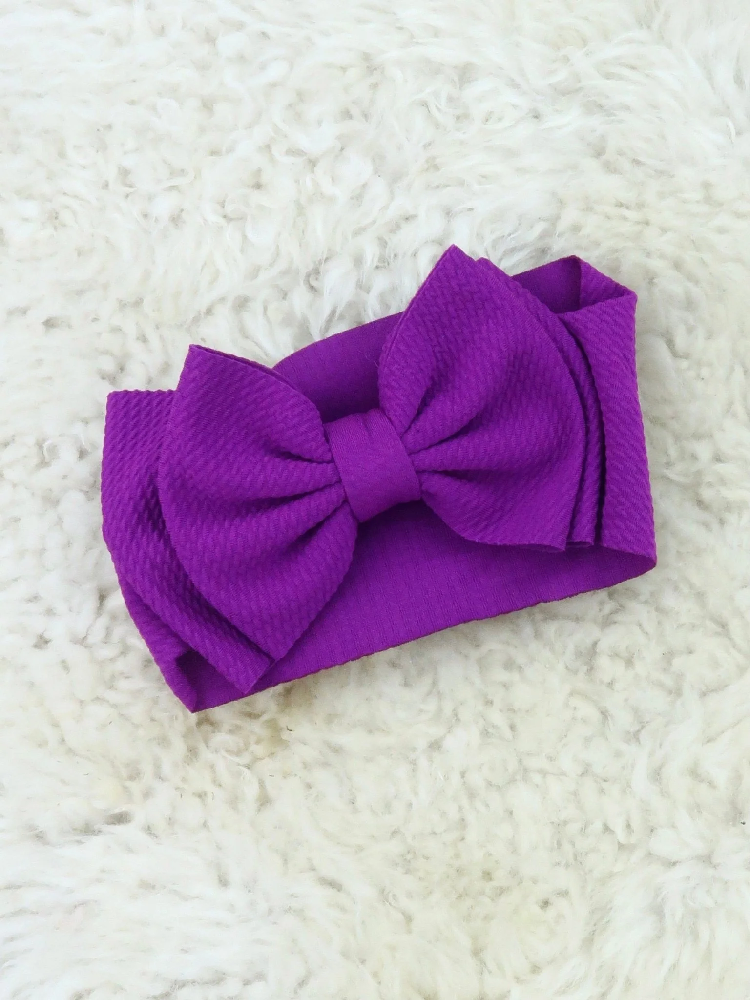 Double Layer Waffle Bow Headwrap - 32 Colors Available - Image 33