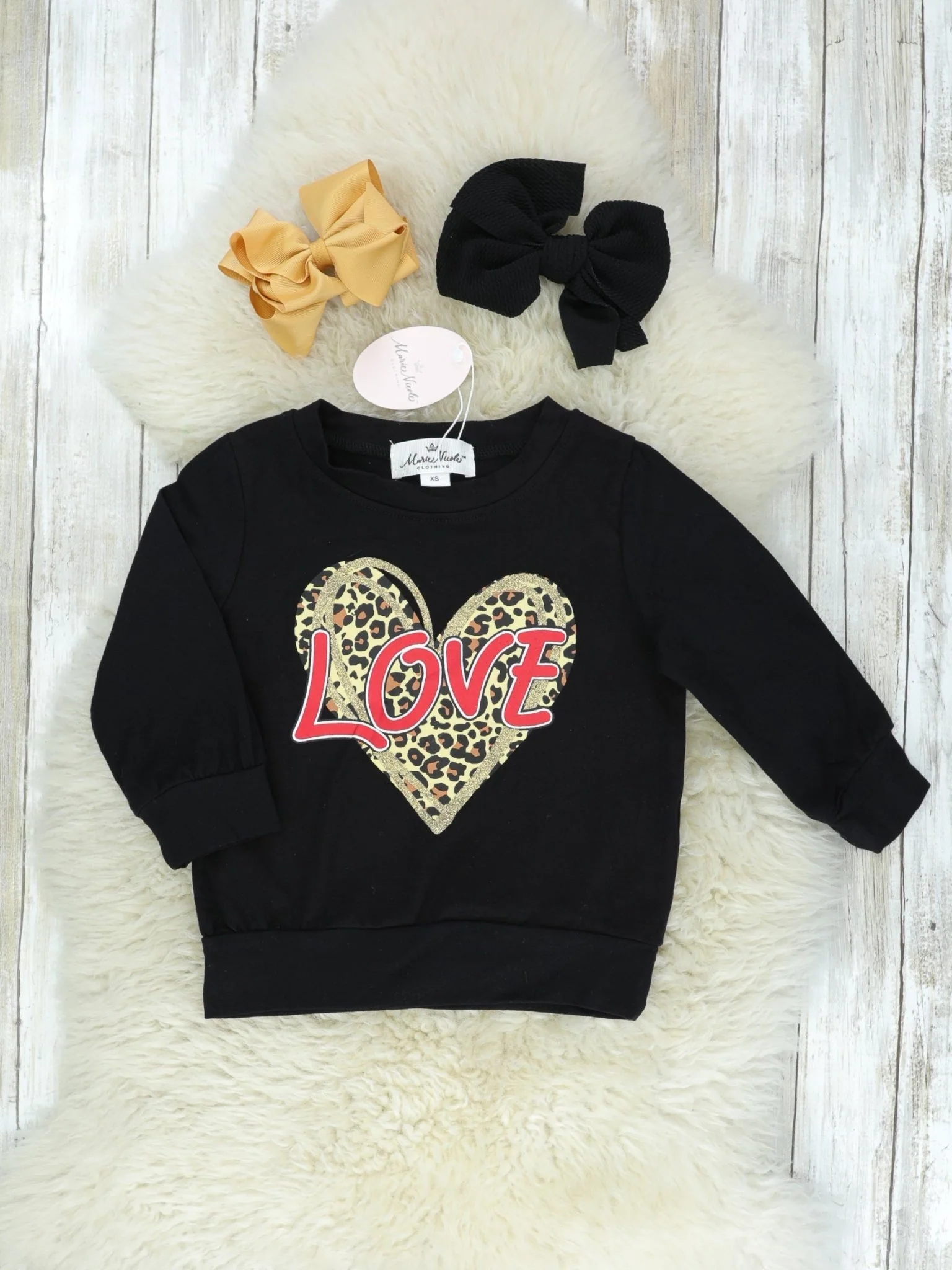 Mom & Me Love Leopard Black Shirt - Image 2