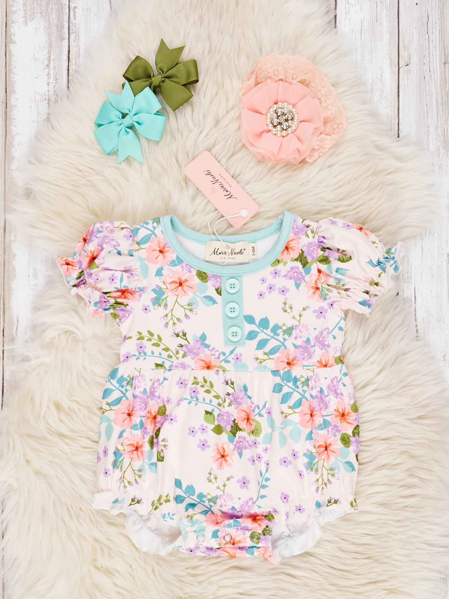 Coral Buttercup Ruffle Romper