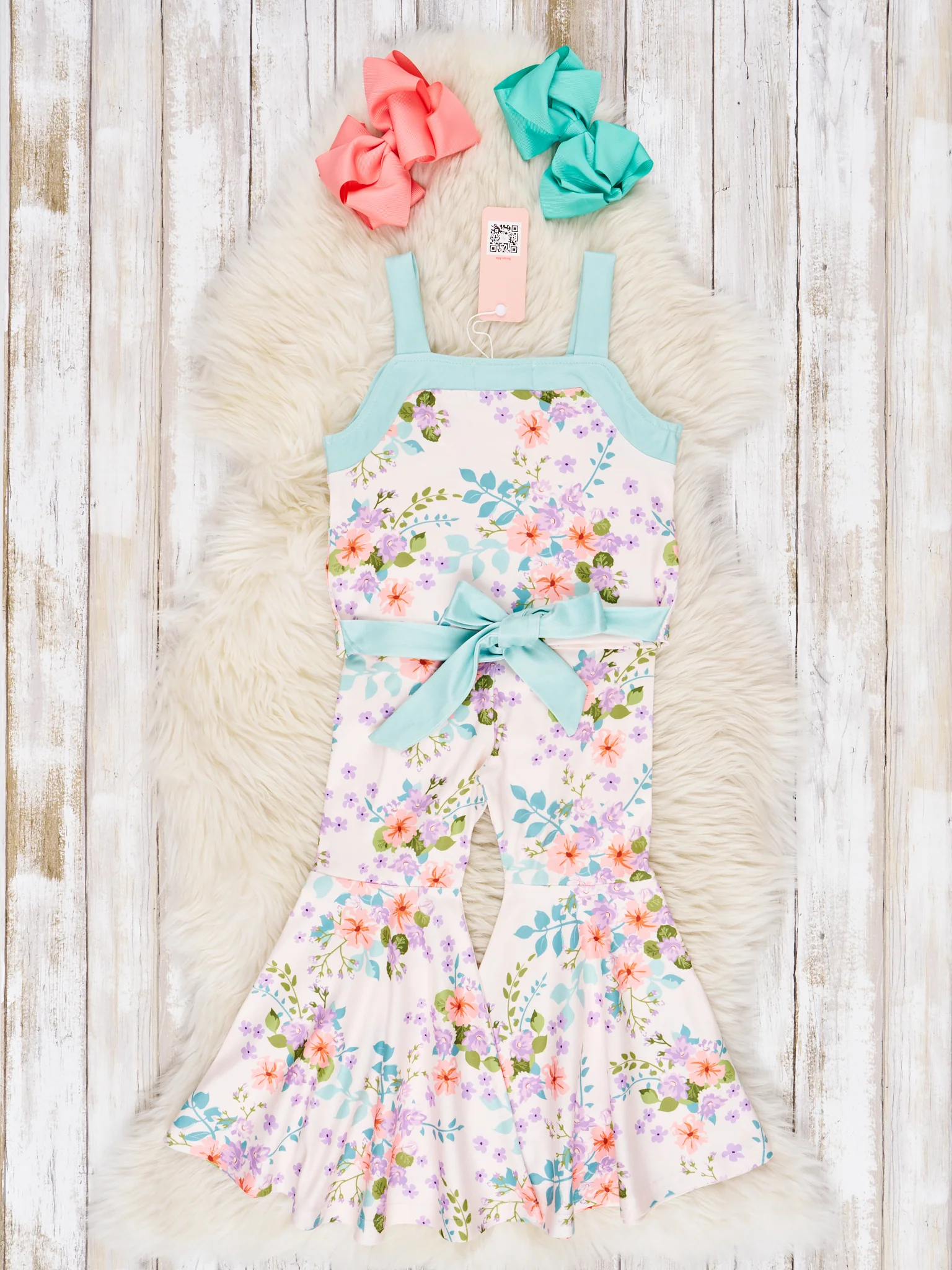Coral Buttercup Tank & Bell Bottoms Outfit - Image 3