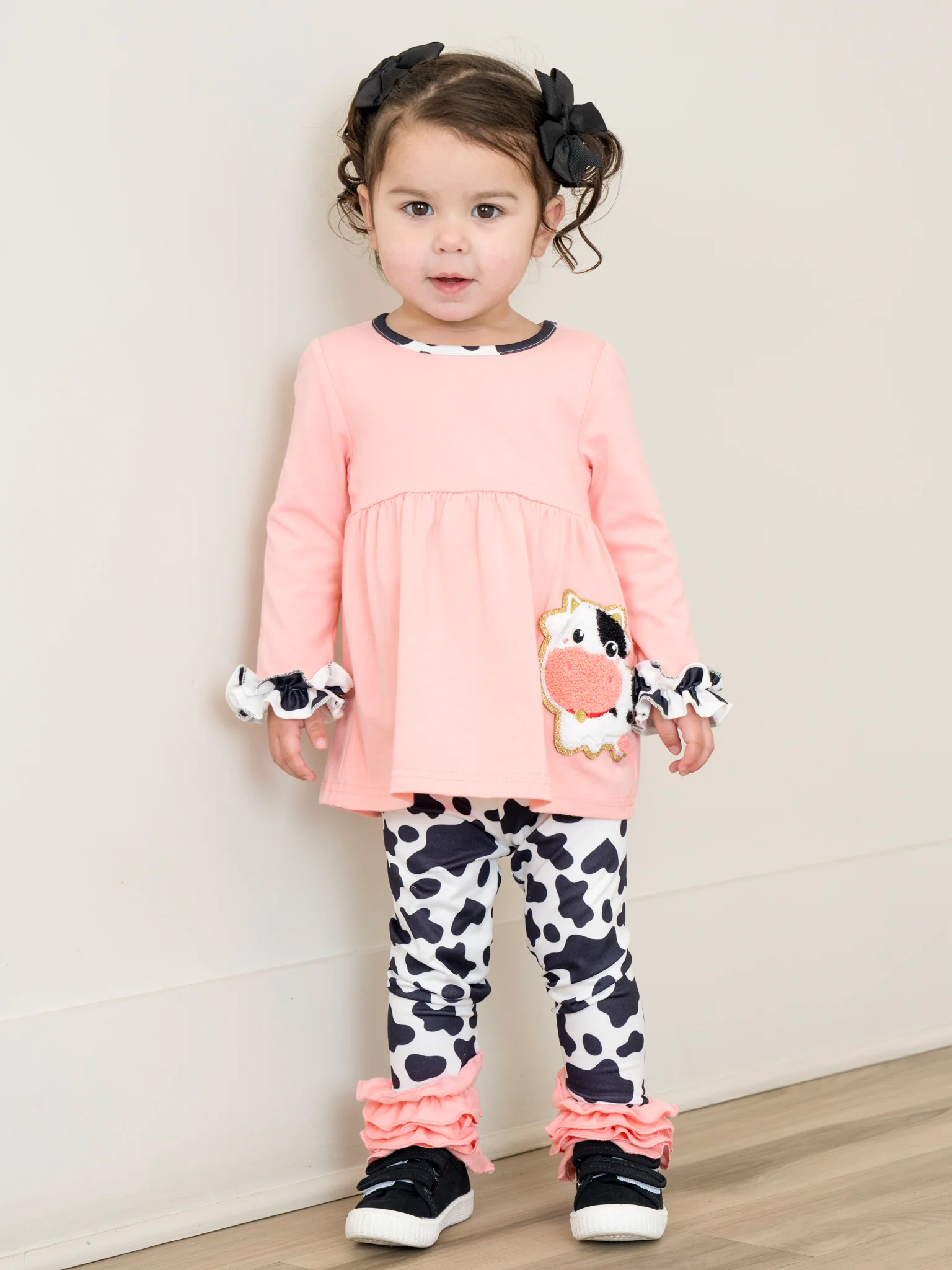 Coral Chenille Cow Outfit