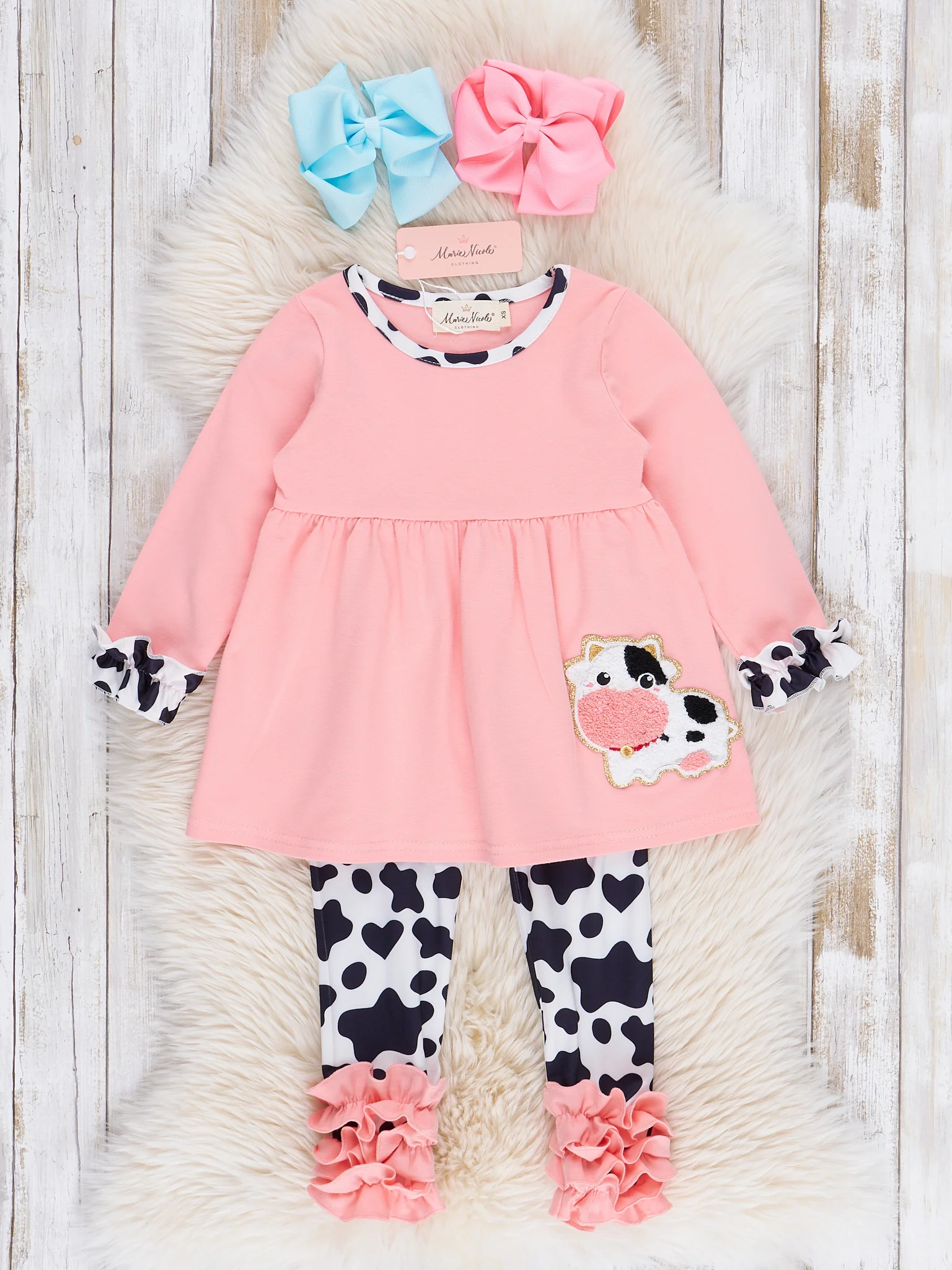 Coral Chenille Cow Outfit - Image 2
