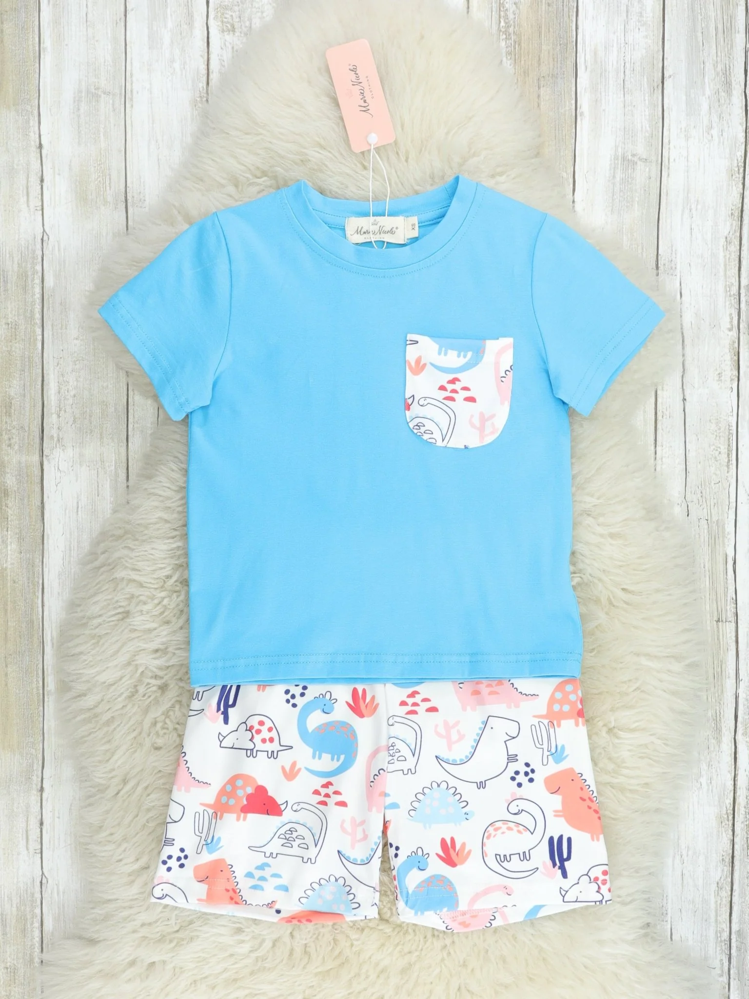 Coral Dino Pocket Outfit