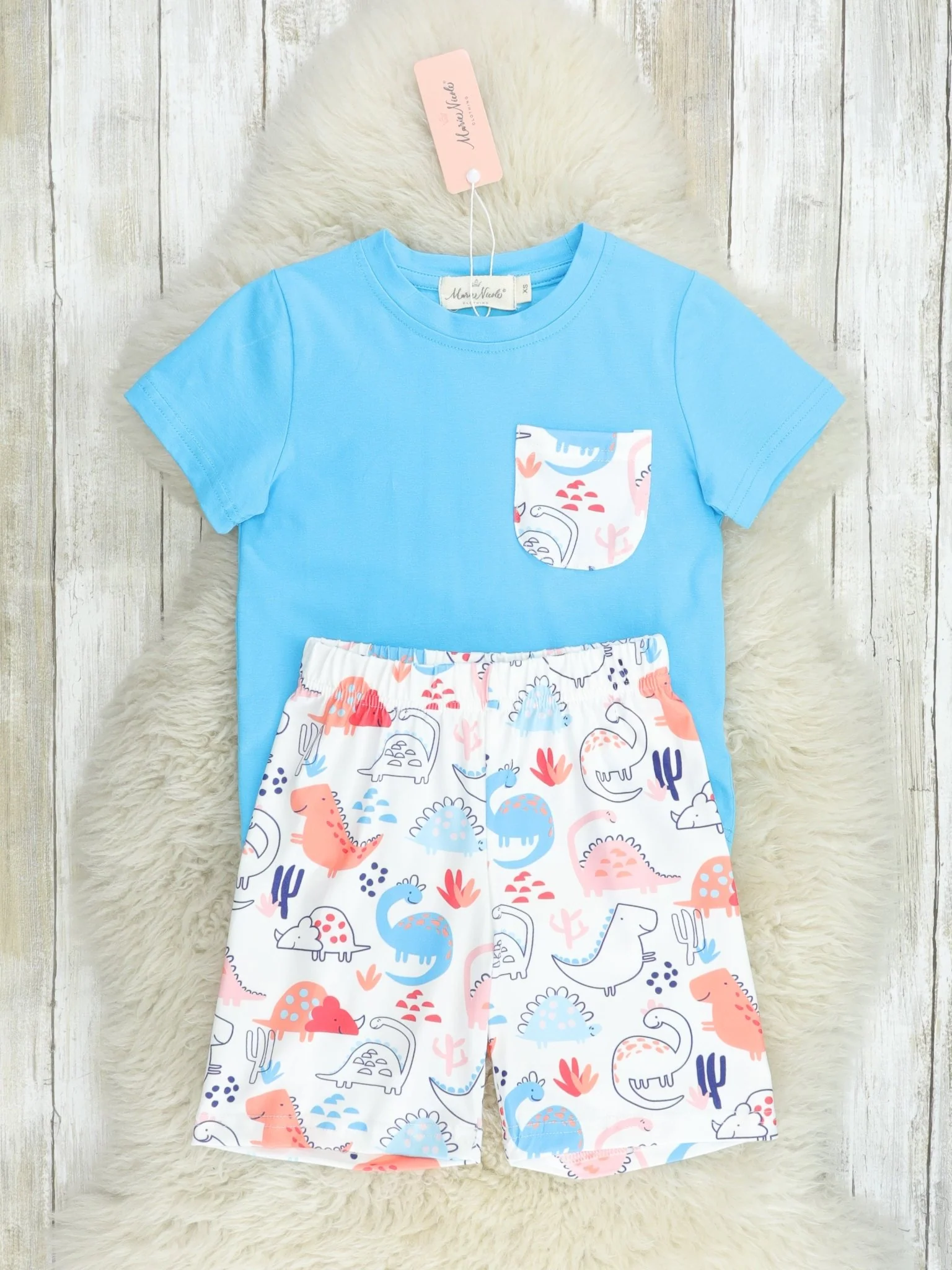 Coral Dino Pocket Outfit - Image 2