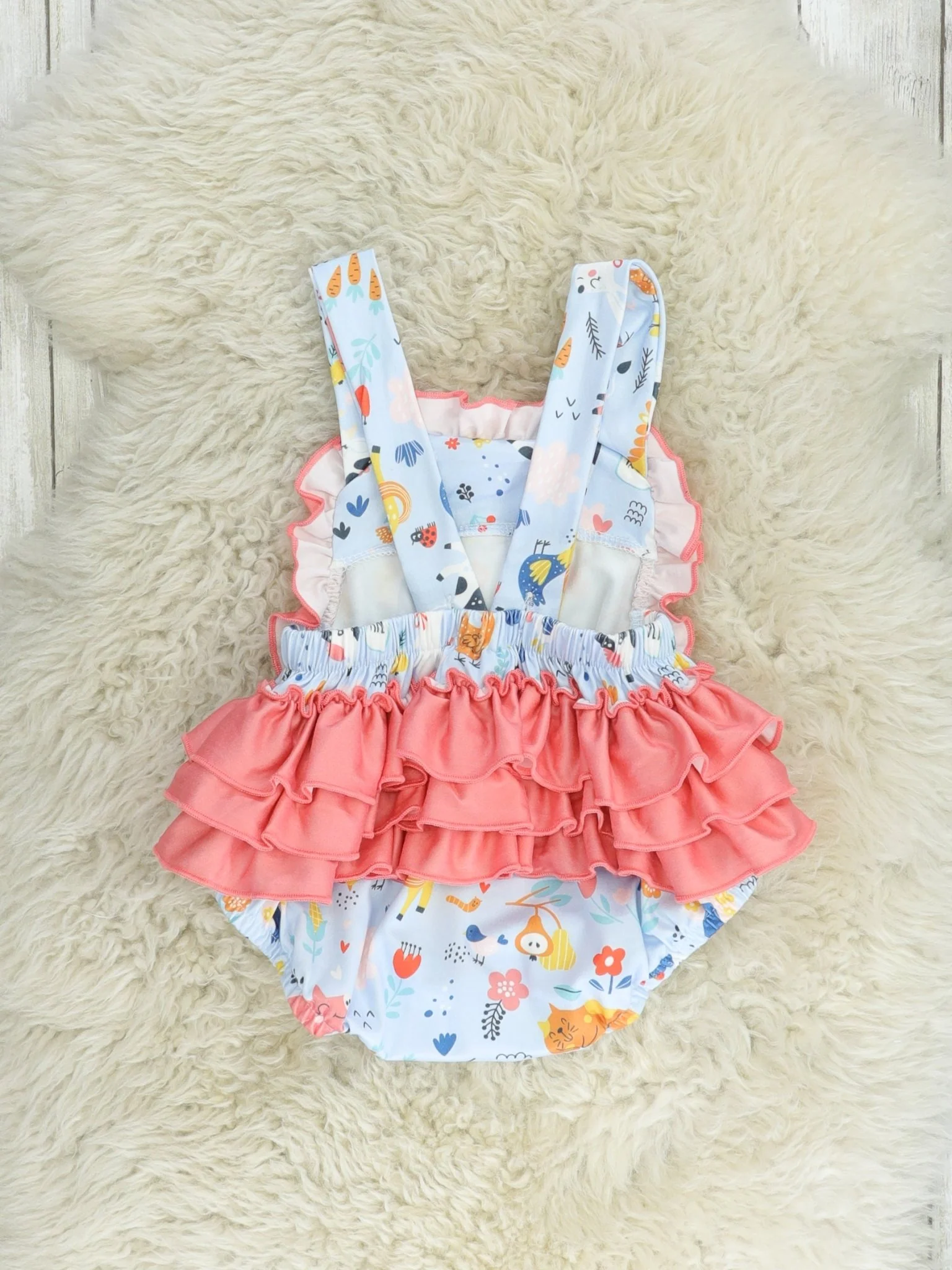 Coral Farm Ruffle Bubble Romper - Image 2
