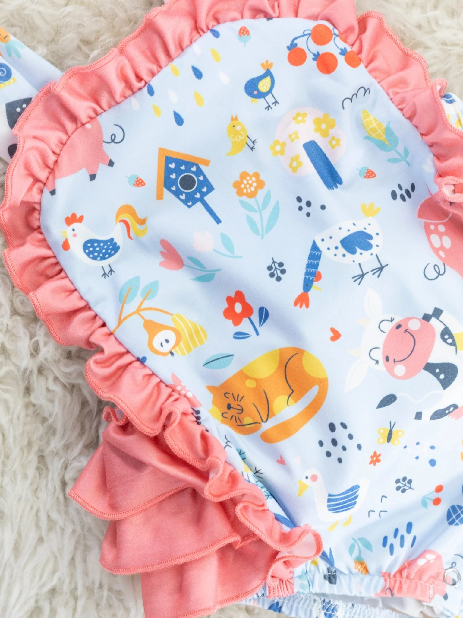 Coral Farm Ruffle Bubble Romper - Image 3