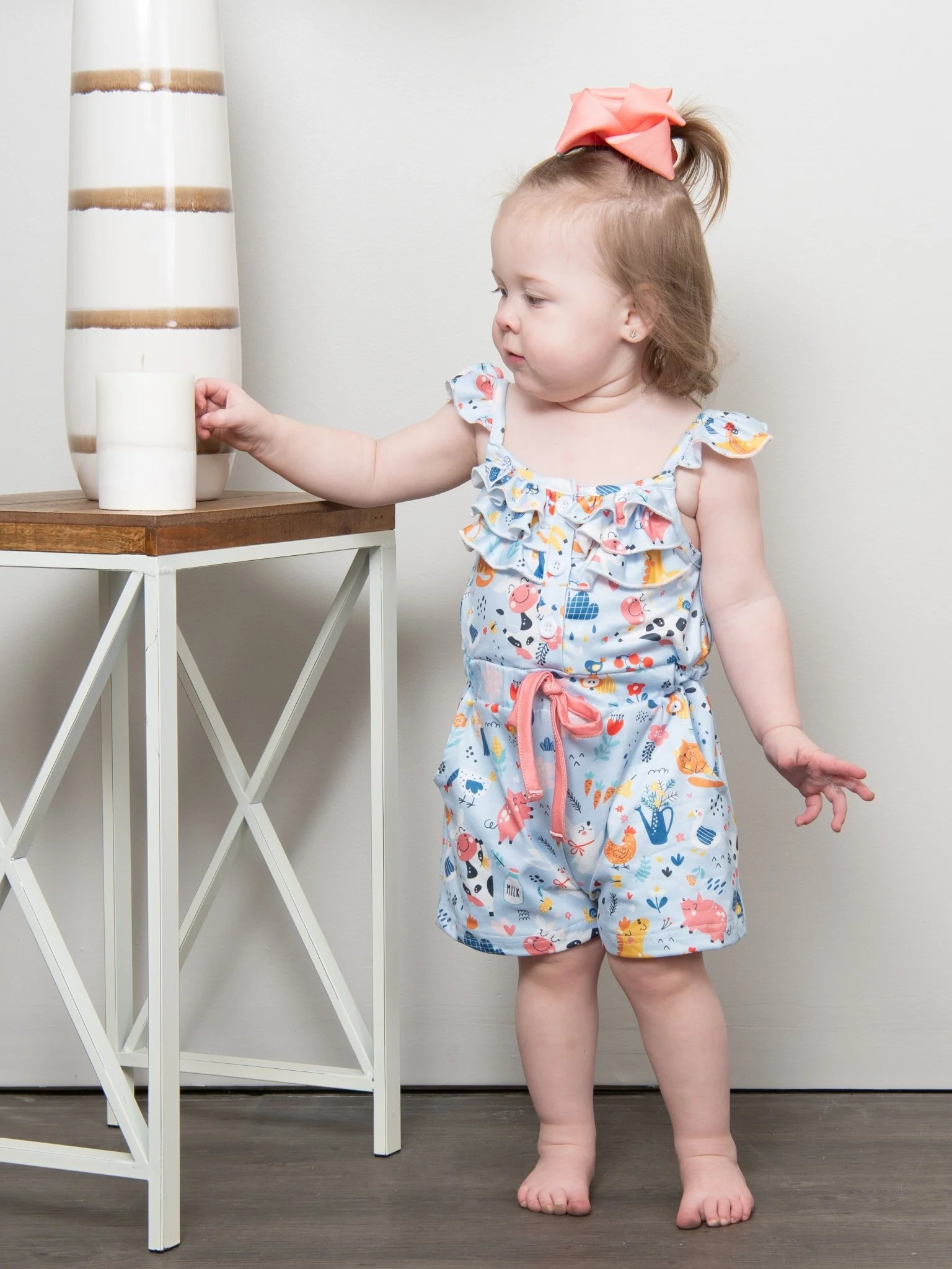 Coral Farm Ruffle Romper - Image 3