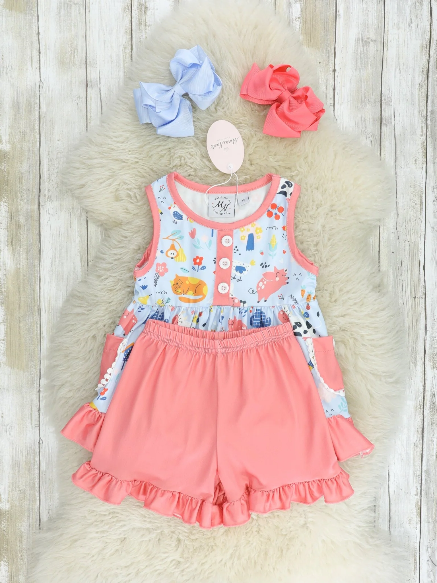 Coral Farm Ruffle Outfit - Image 2