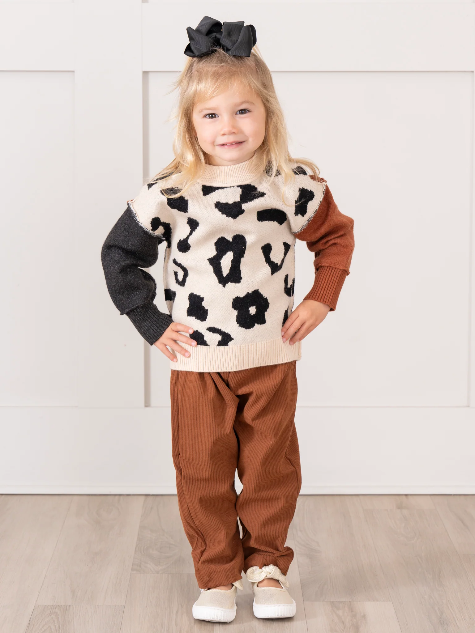 Corduroy Pull-On Pants - Brown - Image 4