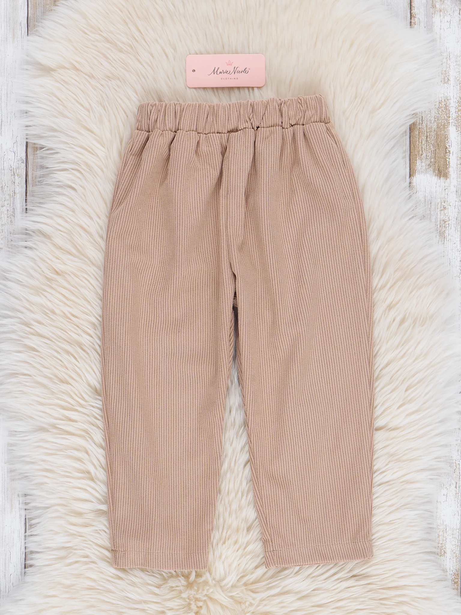 Corduroy Pull-On Pants - Tan