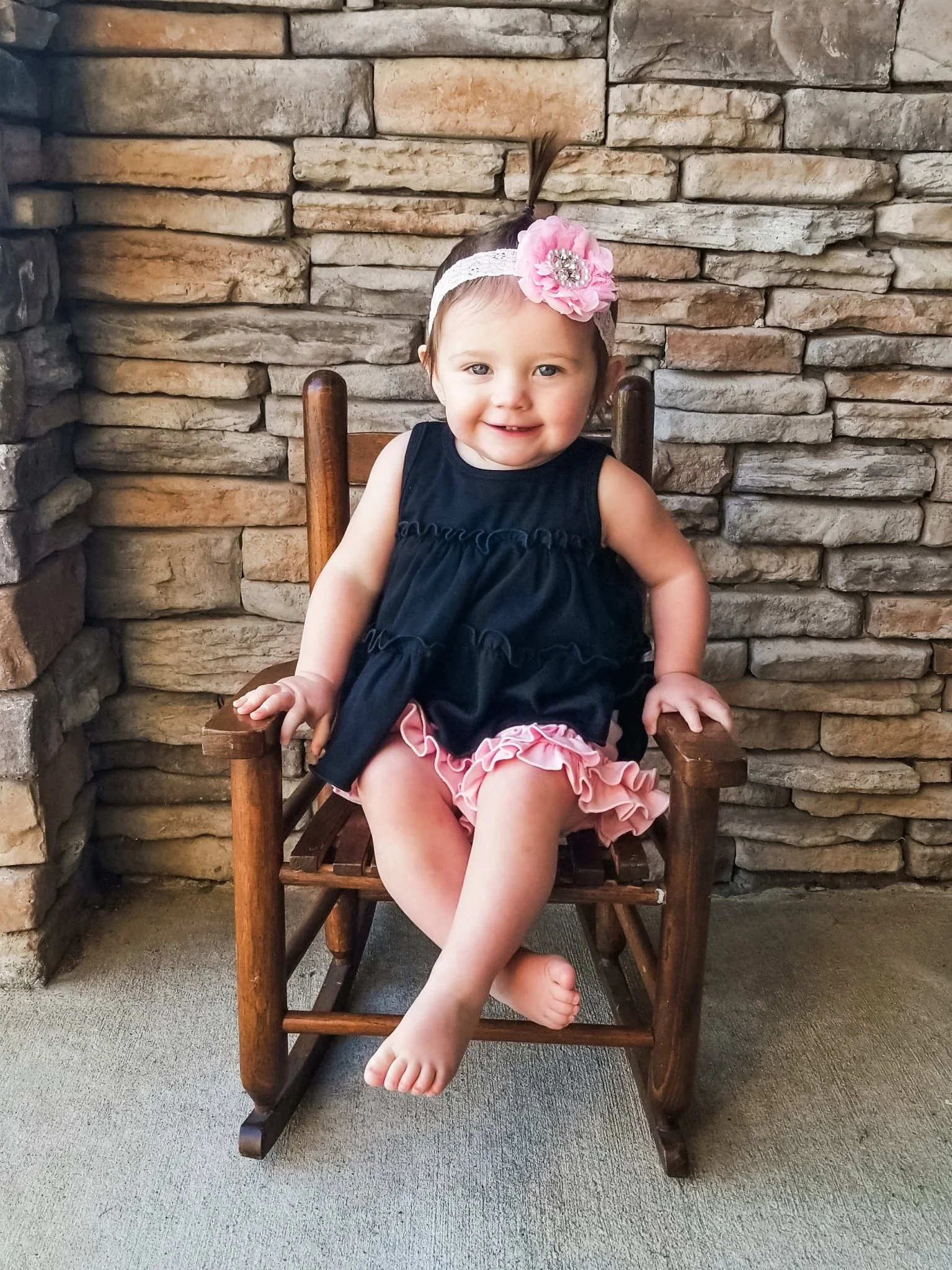 Cotton Swing Ruffle Tank - Black - Image 3