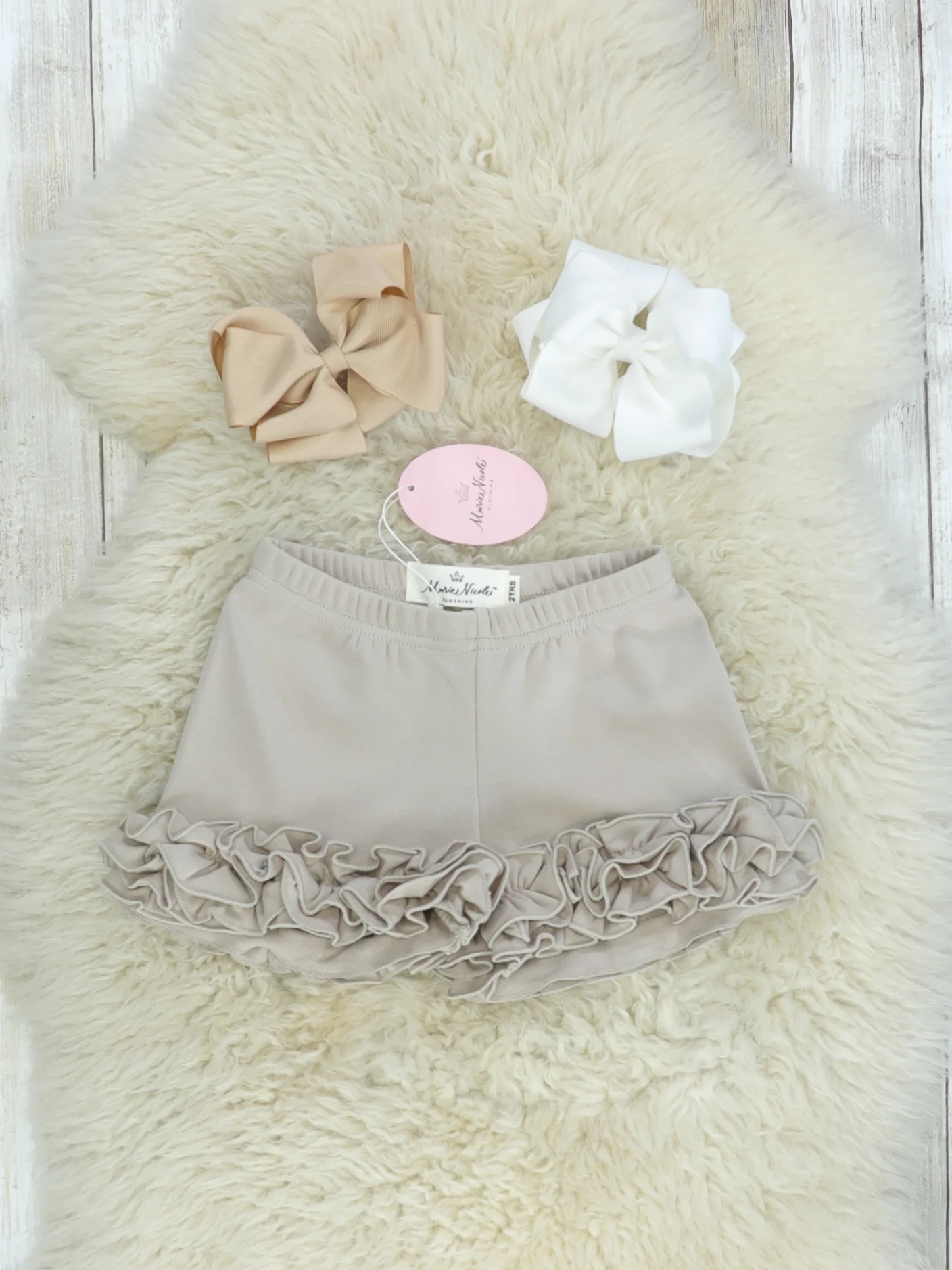 Cotton Icing Shorts - Taupe