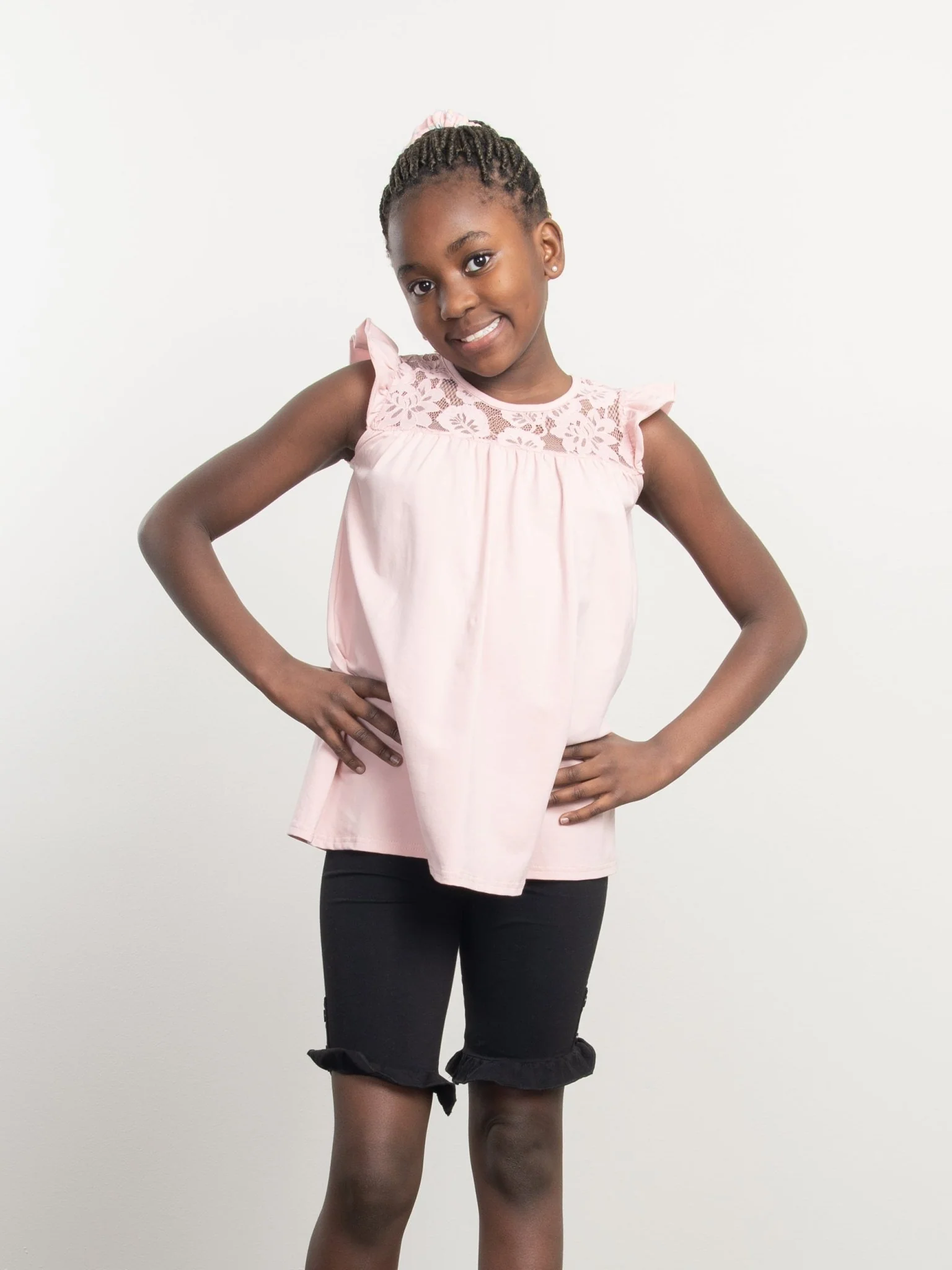 Cotton Lace Ruffle Tunic - Mauve - Image 2