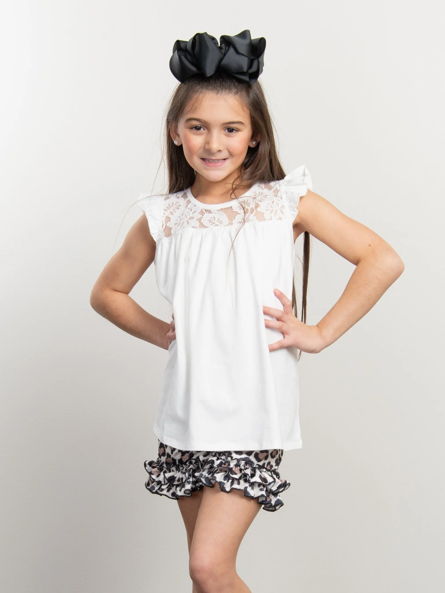 Cotton Lace Ruffle Tunic - White - Image 3