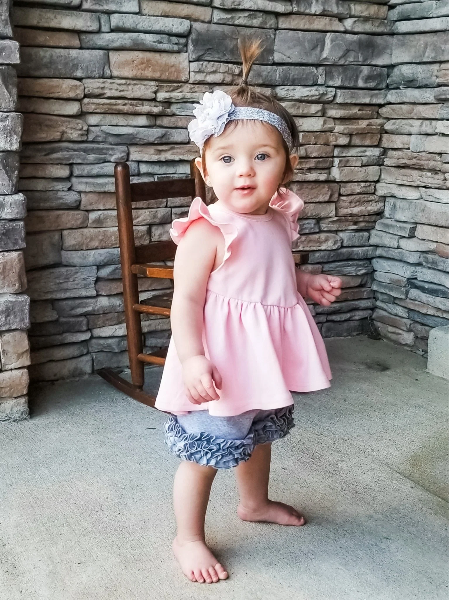 Cotton Hi-Lo Ruffle Top - Icy Pink - Image 7
