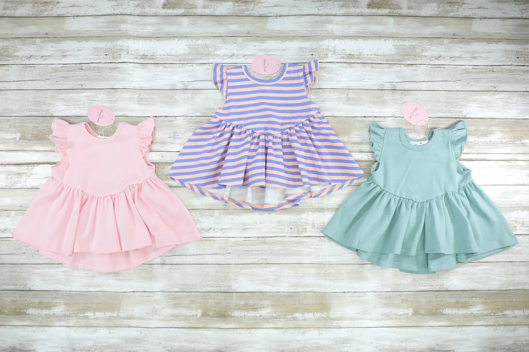 Cotton Hi-Lo Ruffle Top - Nile Blue - Image 3