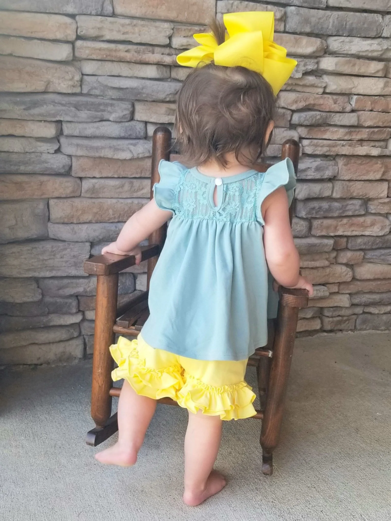 Baby Maize Ruffle Trim Cotton Shorts - Image 4