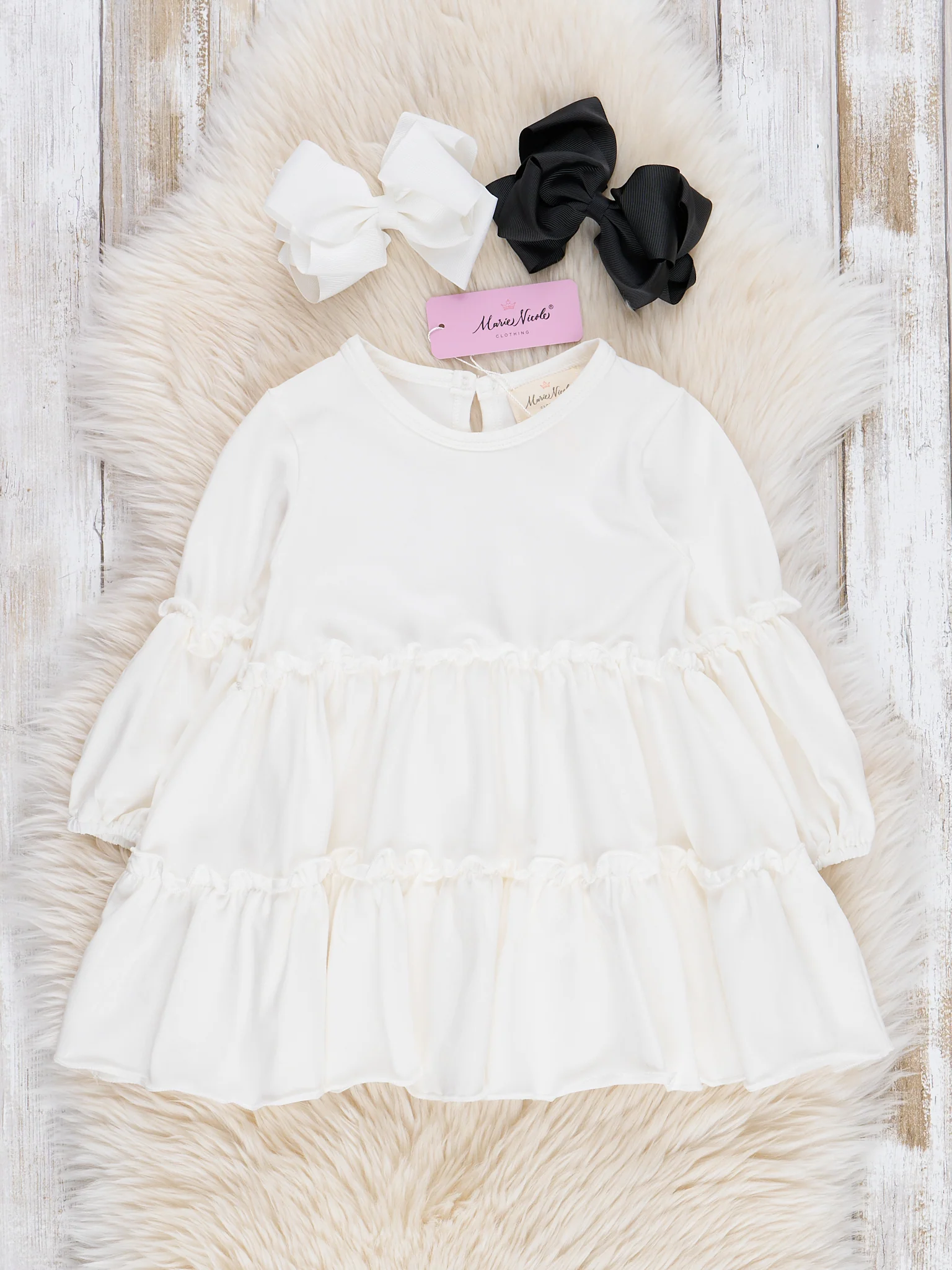Cotton Ruffle Tunic - White