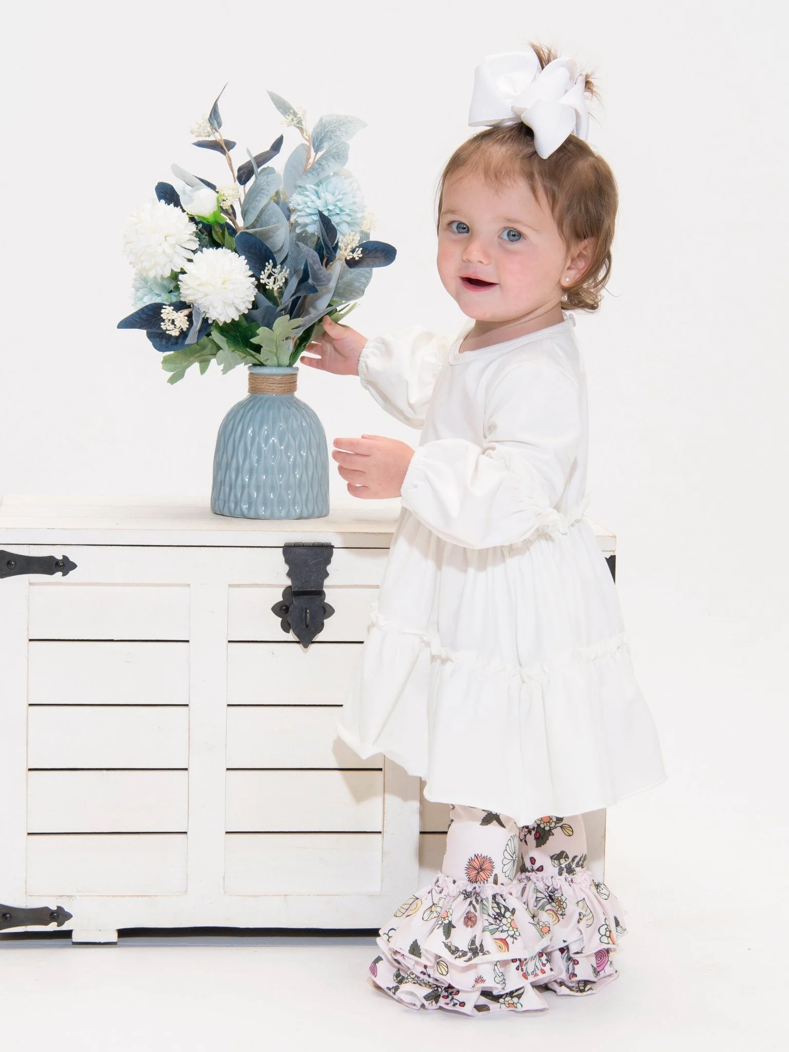 Cotton Ruffle Tunic - White - Image 2