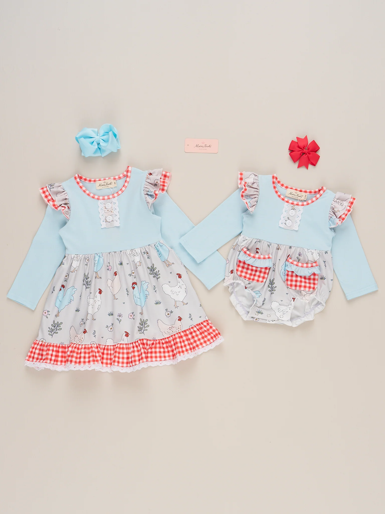 Country Charm Chicken Ruffle Dress - Image 5