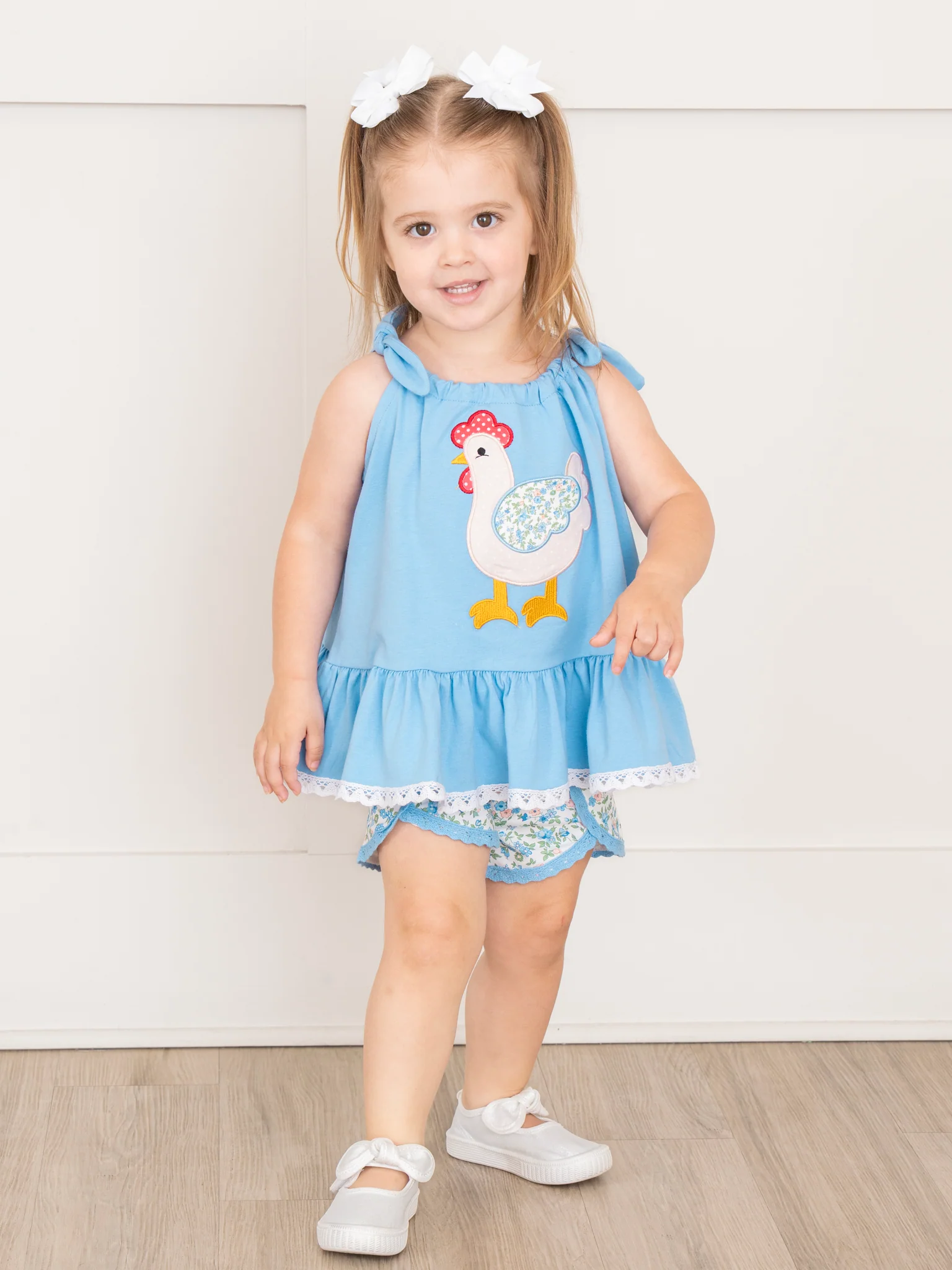 Country Chicken Floral Ruffle Outfit - Image 5