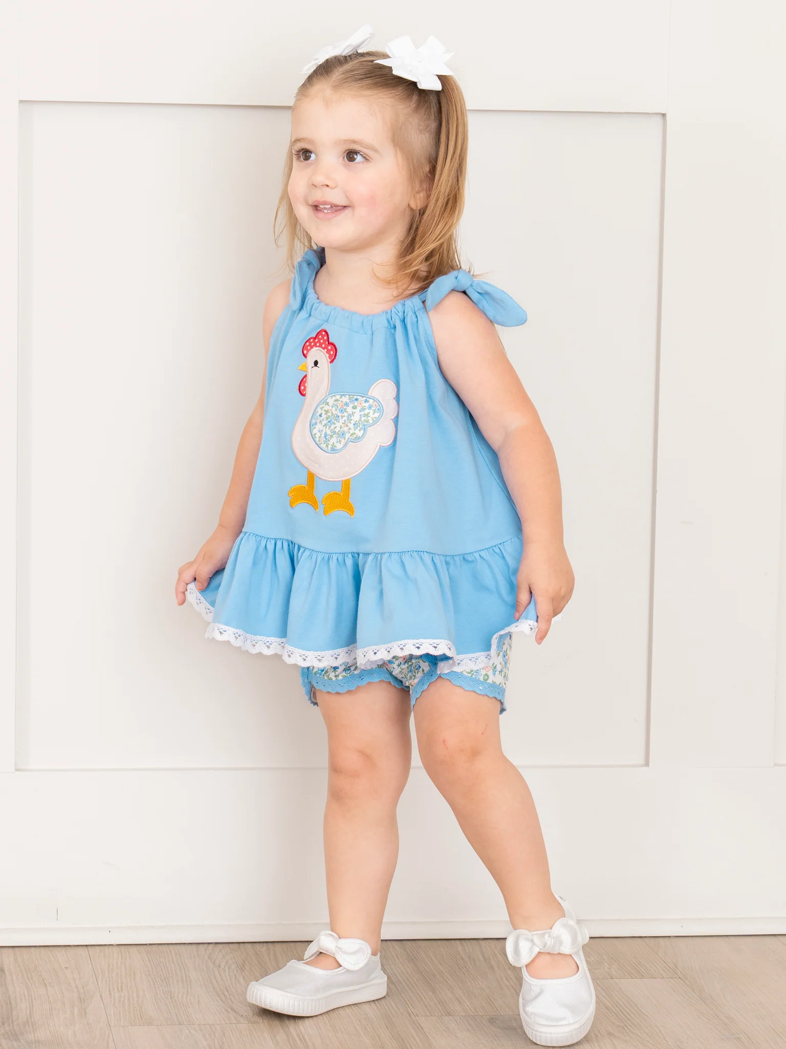 Country Chicken Floral Ruffle Outfit - Image 6